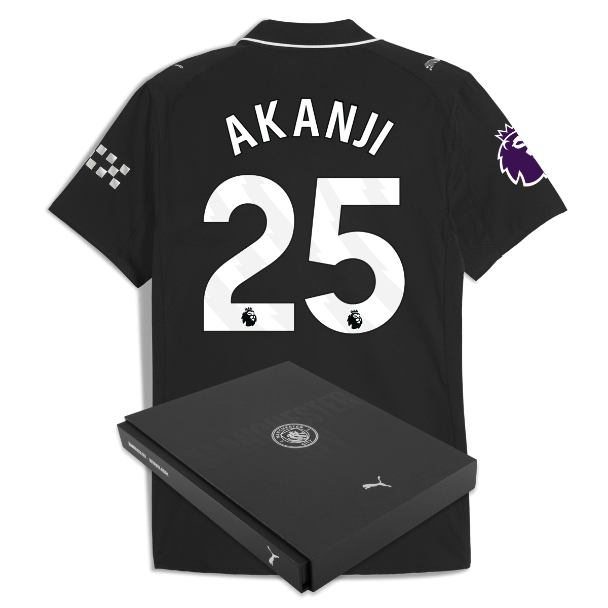 Manchester City manchester city premier league away authentic jersey 202526 with akanji 25 printing in gift box Collection - ManchesterCitystore.com