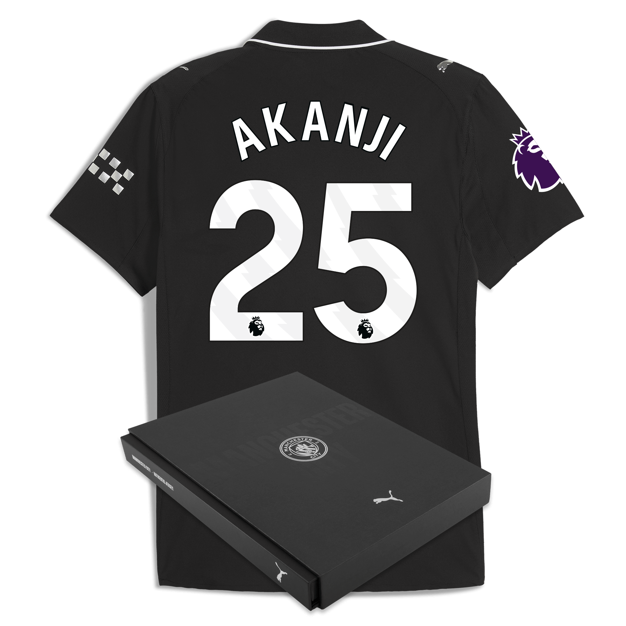 Manchester City manchester city premier league away authentic jersey 202526 with akanji 25 printing in gift box Collection - ManchesterCitystore.com