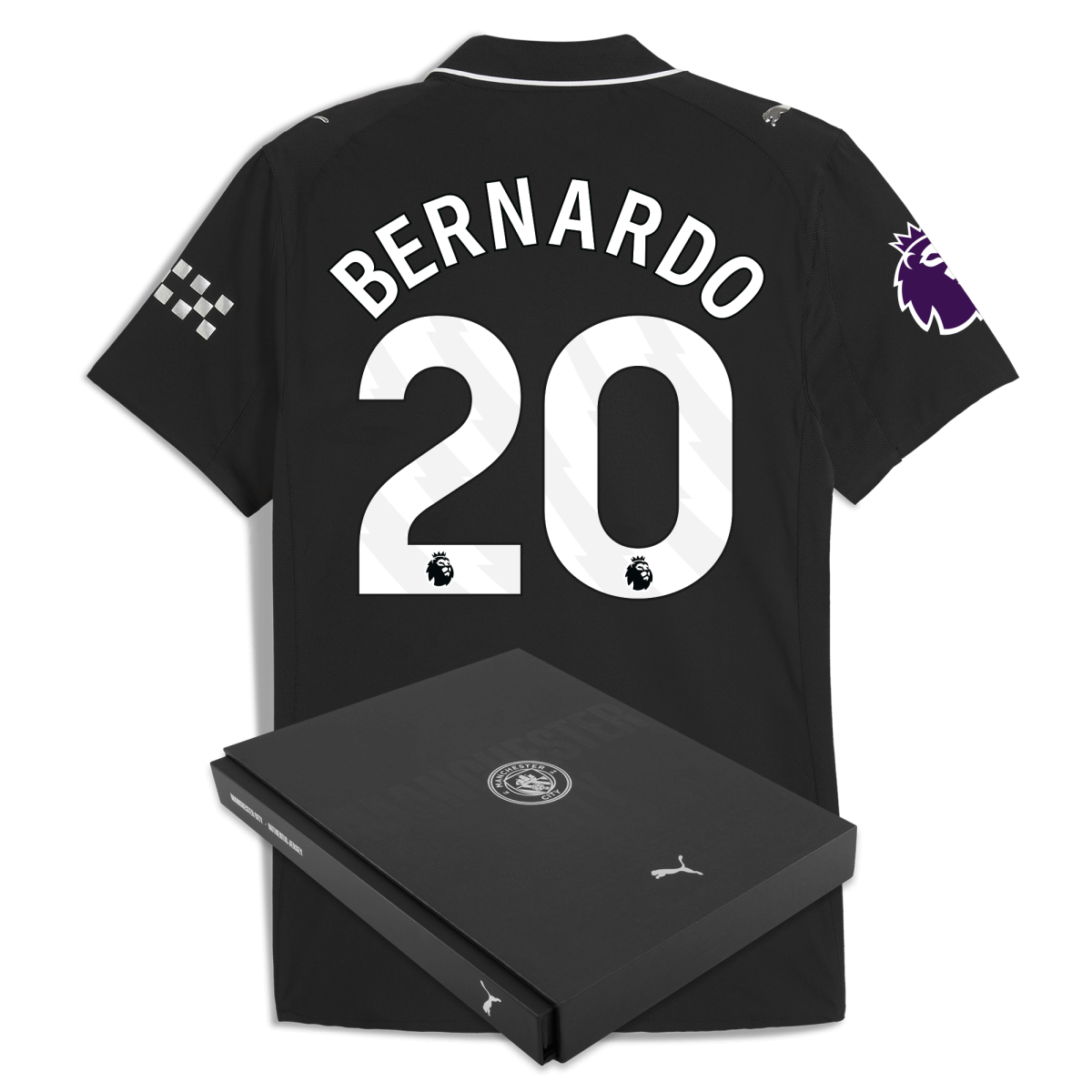 Manchester City manchester city premier league away authentic jersey 202526 with bernardo 20 printing in gift box Collection - ManchesterCitystore.com