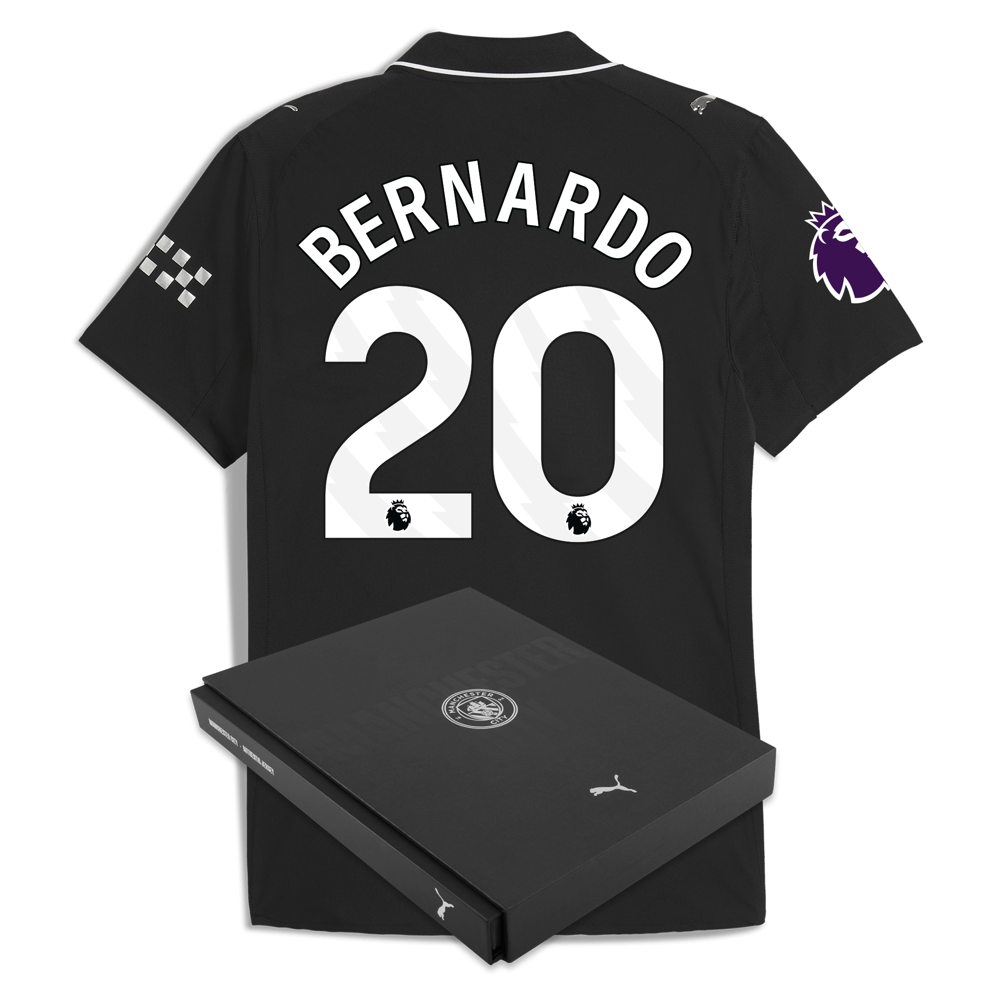 Manchester City manchester city premier league away authentic jersey 202526 with bernardo 20 printing in gift box Collection - ManchesterCitystore.com
