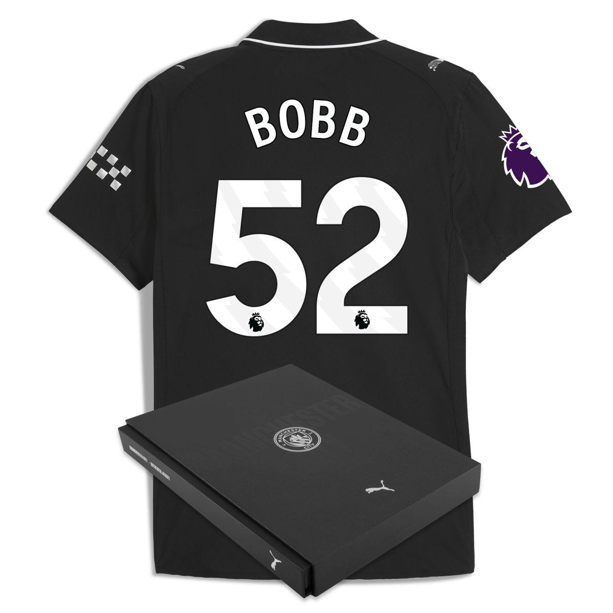 Manchester City manchester city premier league away authentic jersey 202526 with bobb 52 printing in gift box Collection - ManchesterCitystore.com