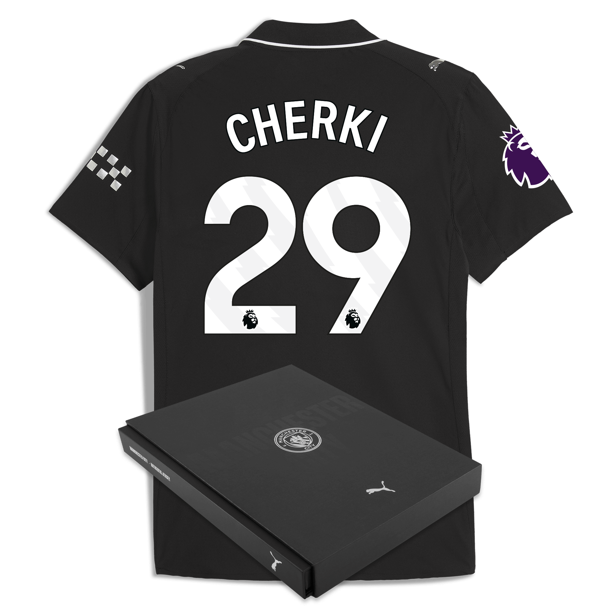 Manchester City manchester city premier league away authentic jersey 202526 with cherki 29 printing in gift box Collection - ManchesterCitystore.com