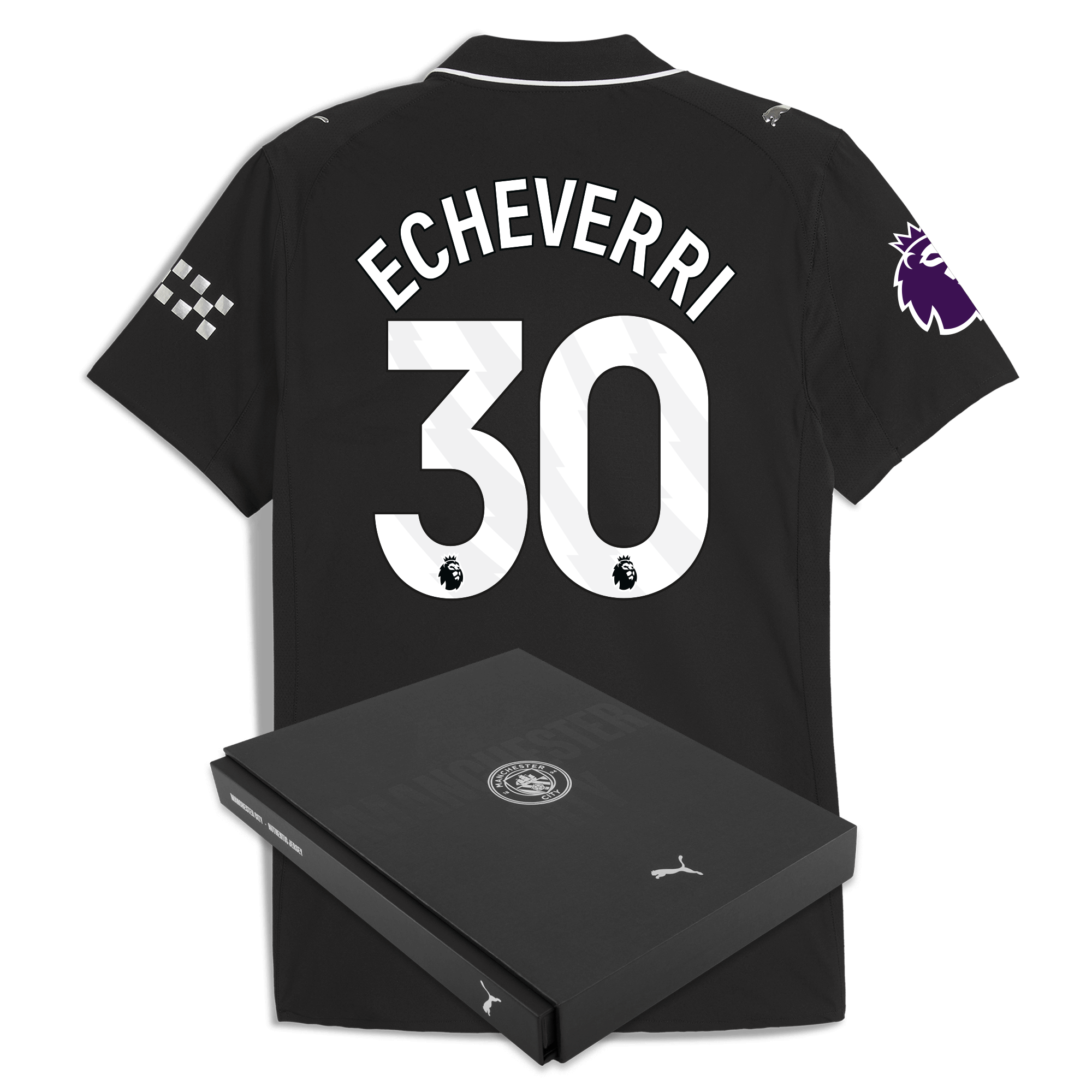 Manchester City manchester city premier league away authentic jersey 202526 with echeverri 30 printing in gift box Collection - ManchesterCitystore.com