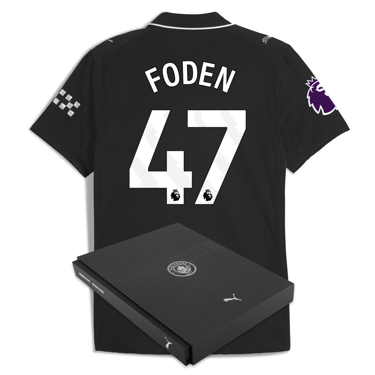 Manchester City manchester city premier league away authentic jersey 202526 with foden 47 printing in gift box Collection - ManchesterCitystore.com