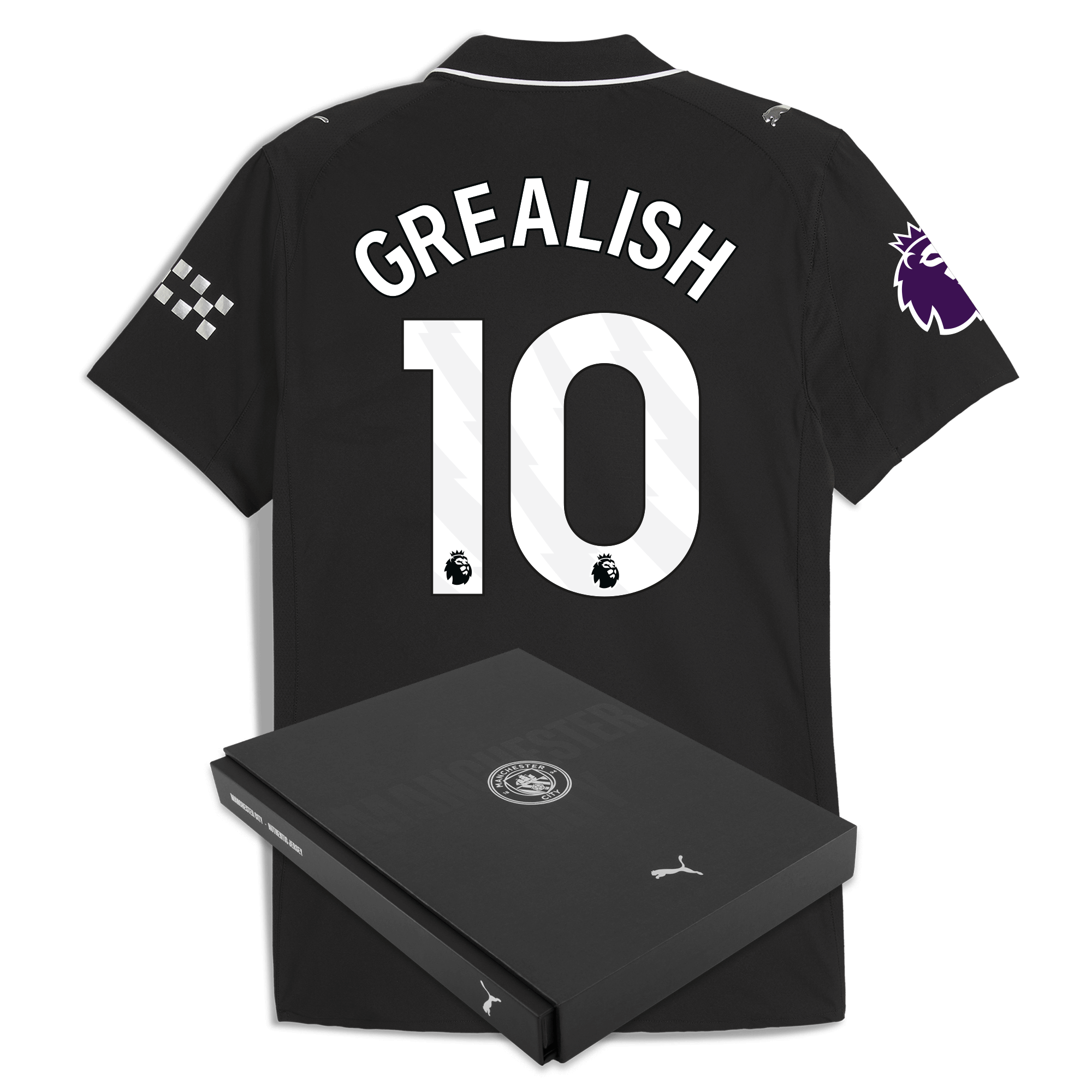 Manchester City manchester city premier league away authentic jersey 202526 with grealish 10 printing in gift box Collection - ManchesterCitystore.com