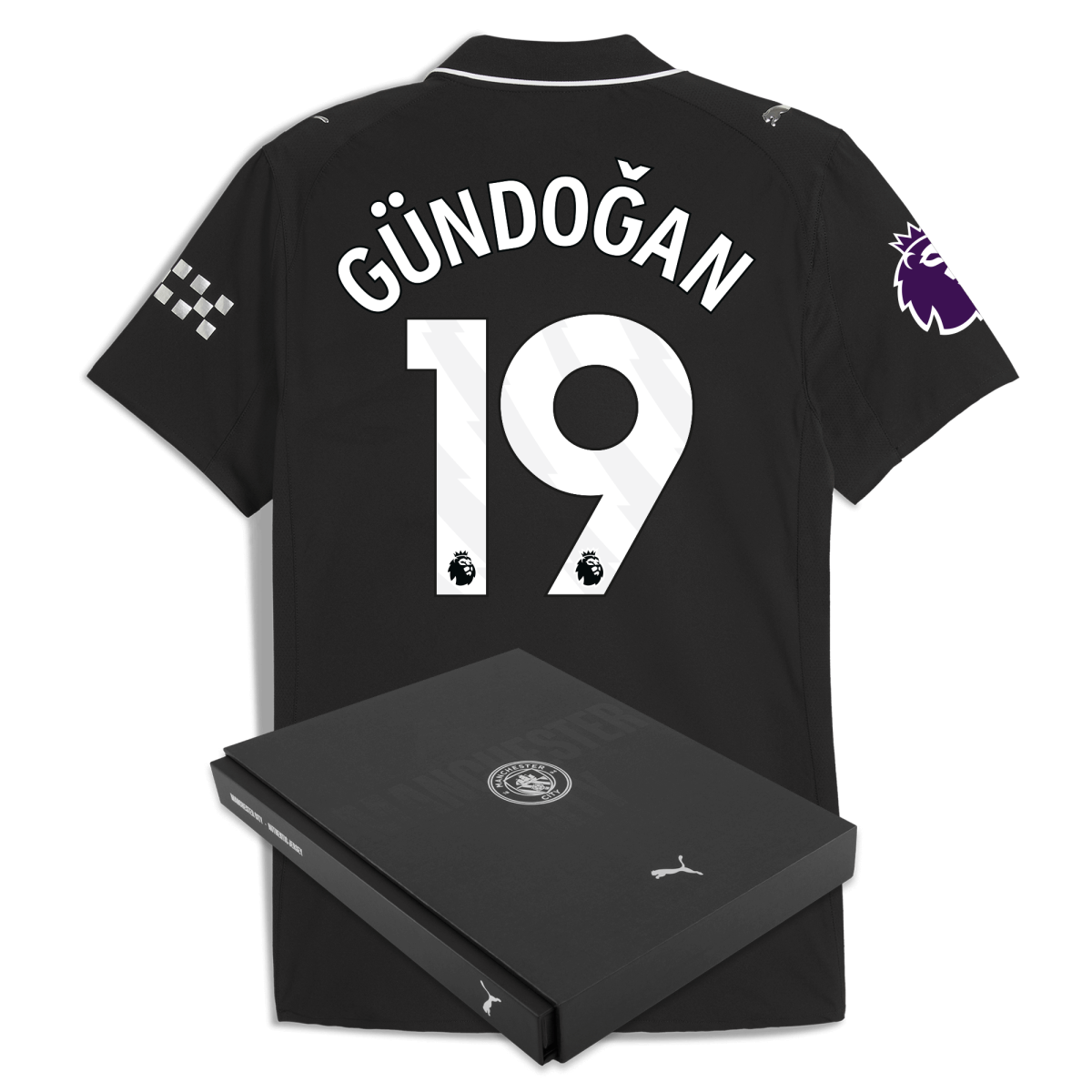 Manchester City manchester city premier league away authentic jersey 202526 with gundogan 19 printing in gift box Collection - ManchesterCitystore.com