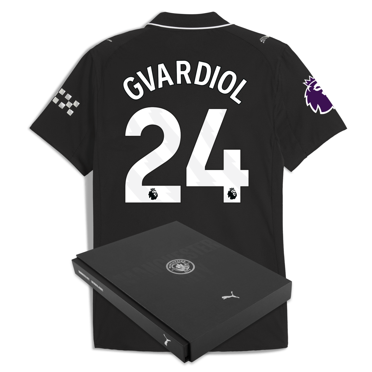 Manchester City manchester city premier league away authentic jersey 202526 with gvardiol 24 printing in gift box Collection - ManchesterCitystore.com