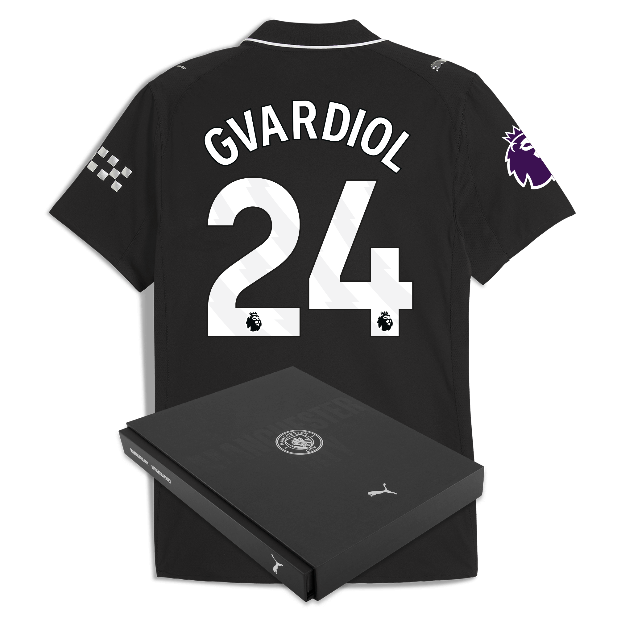 Manchester City manchester city premier league away authentic jersey 202526 with gvardiol 24 printing in gift box Collection - ManchesterCitystore.com