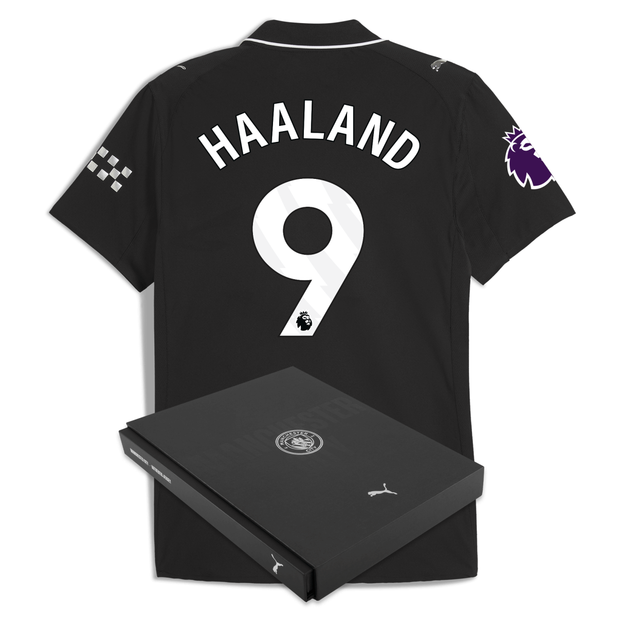 Manchester City manchester city premier league away authentic jersey 202526 with haaland 9 printing in gift box Collection - ManchesterCitystore.com