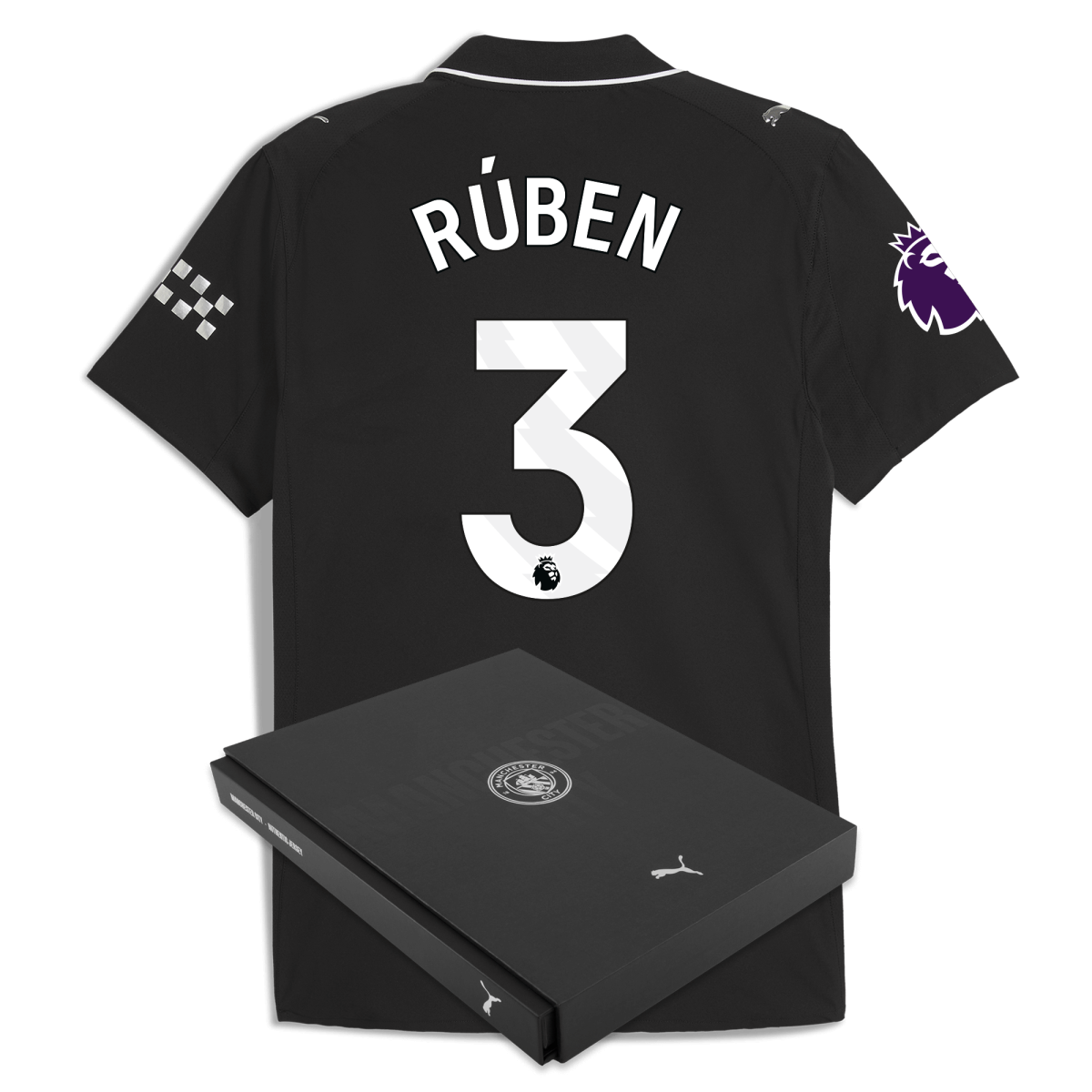 Manchester City manchester city premier league away authentic jersey 202526 with ruben 3 printing in gift box Collection - ManchesterCitystore.com