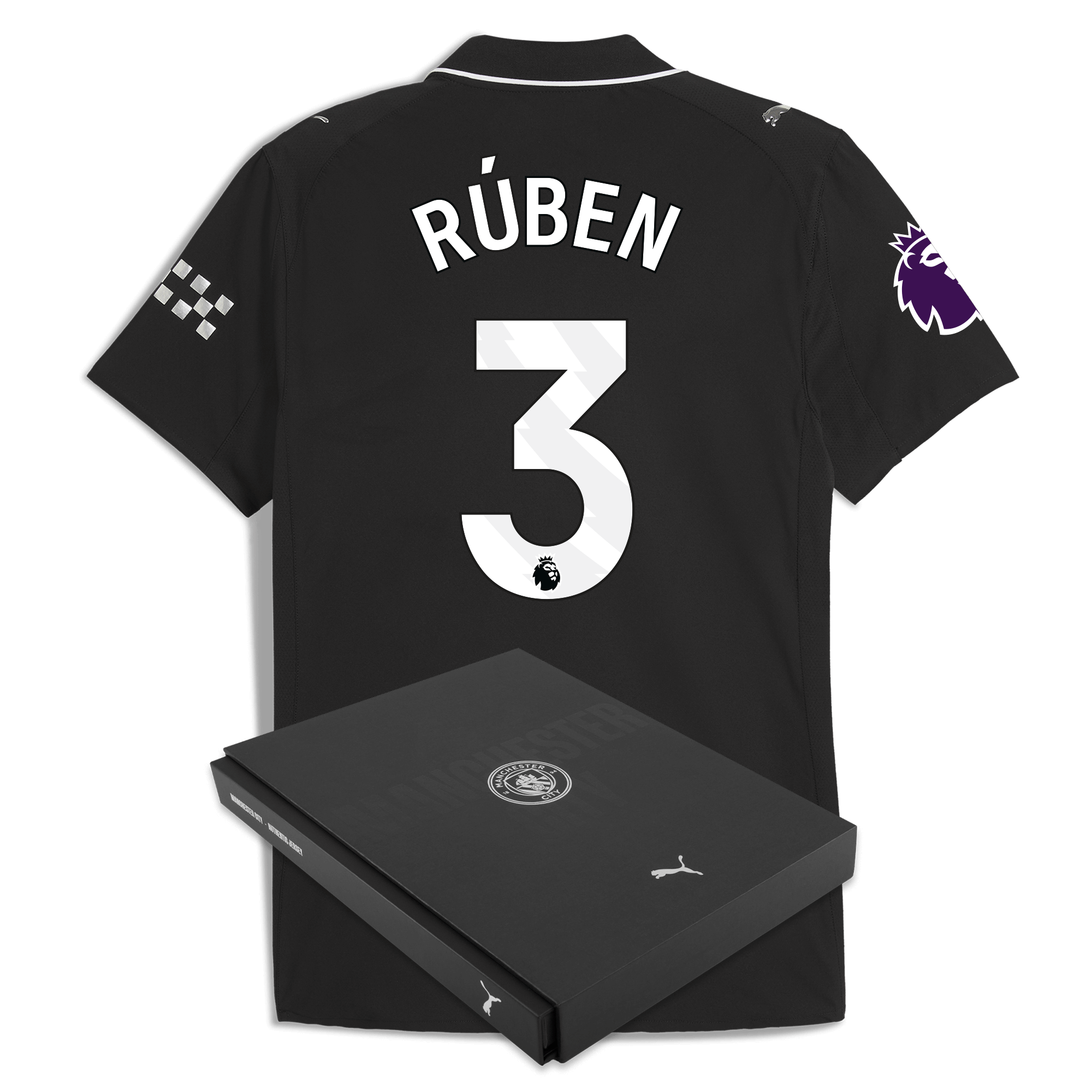 Manchester City manchester city premier league away authentic jersey 202526 with ruben 3 printing in gift box Collection - ManchesterCitystore.com
