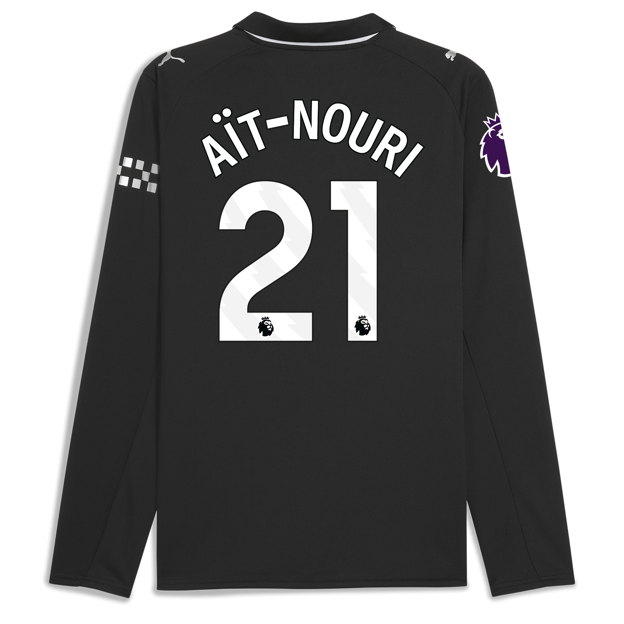 Manchester City manchester city premier league away jersey 202526 long sleeve with ait-nouri 21 printing Collection - ManchesterCitystore.com
