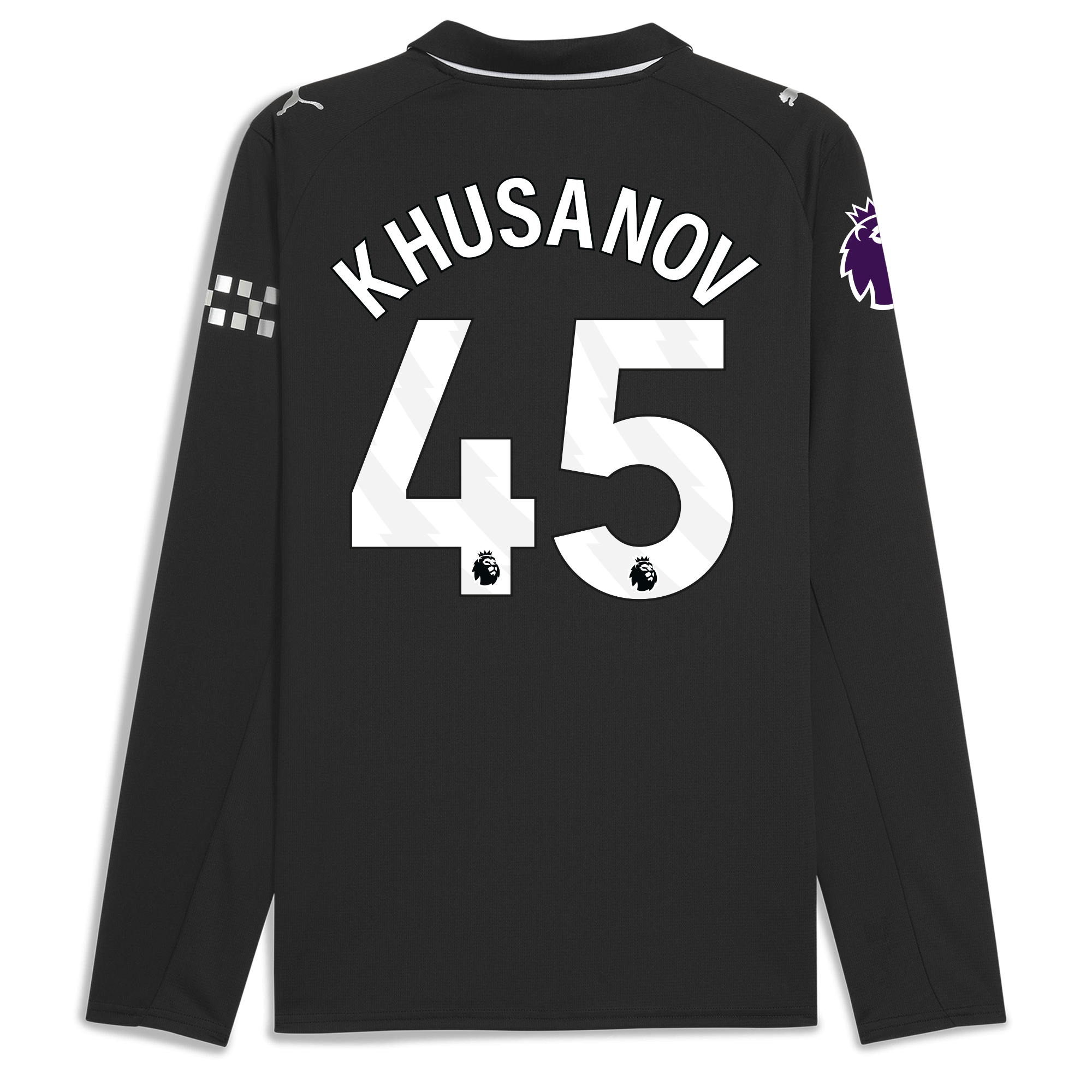 Manchester City manchester city premier league away jersey 202526 long sleeve with khusanov 45 printing Collection - ManchesterCitystore.com