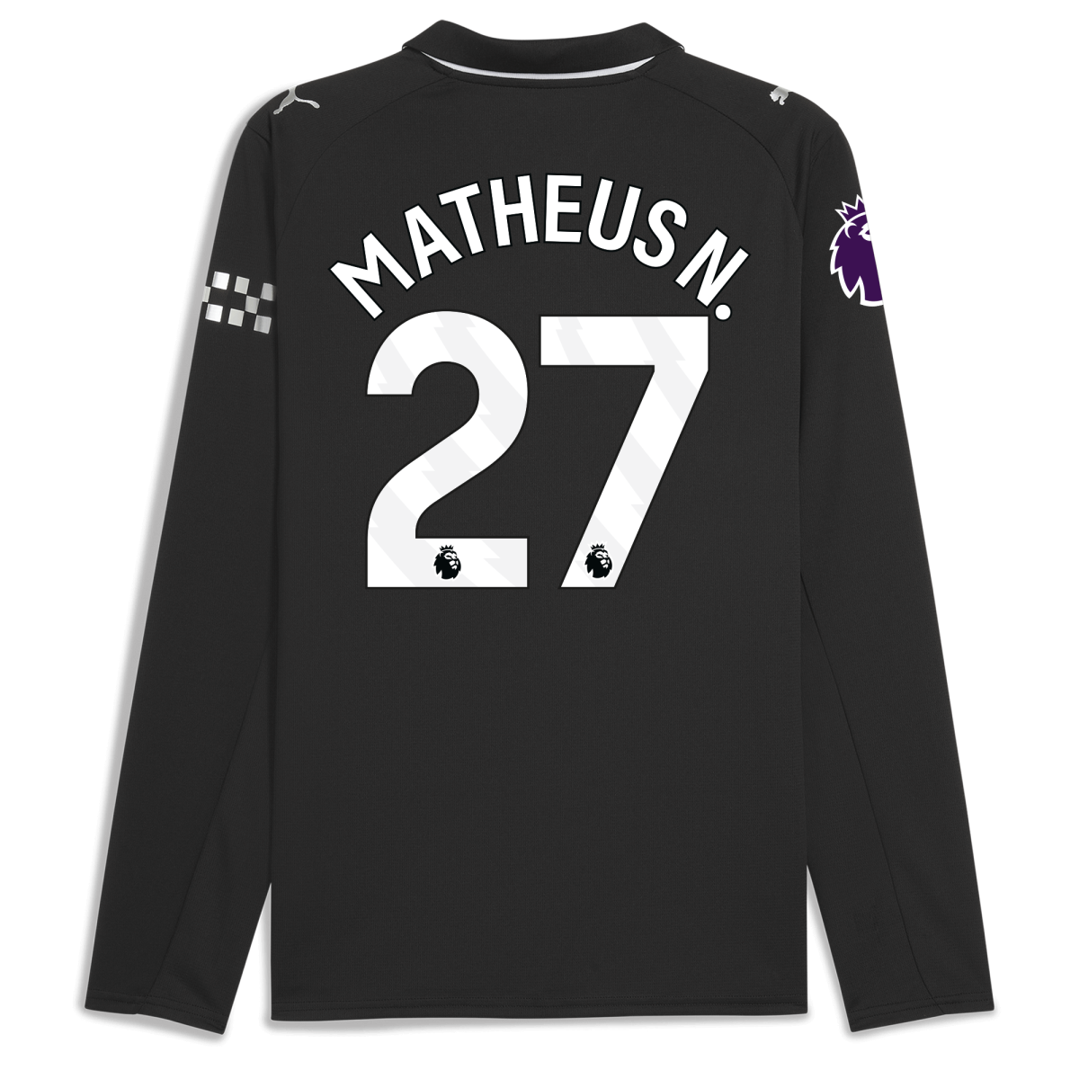 Manchester City manchester city premier league away jersey 202526 long sleeve with matheus n. 27 printing Collection - ManchesterCitystore.com