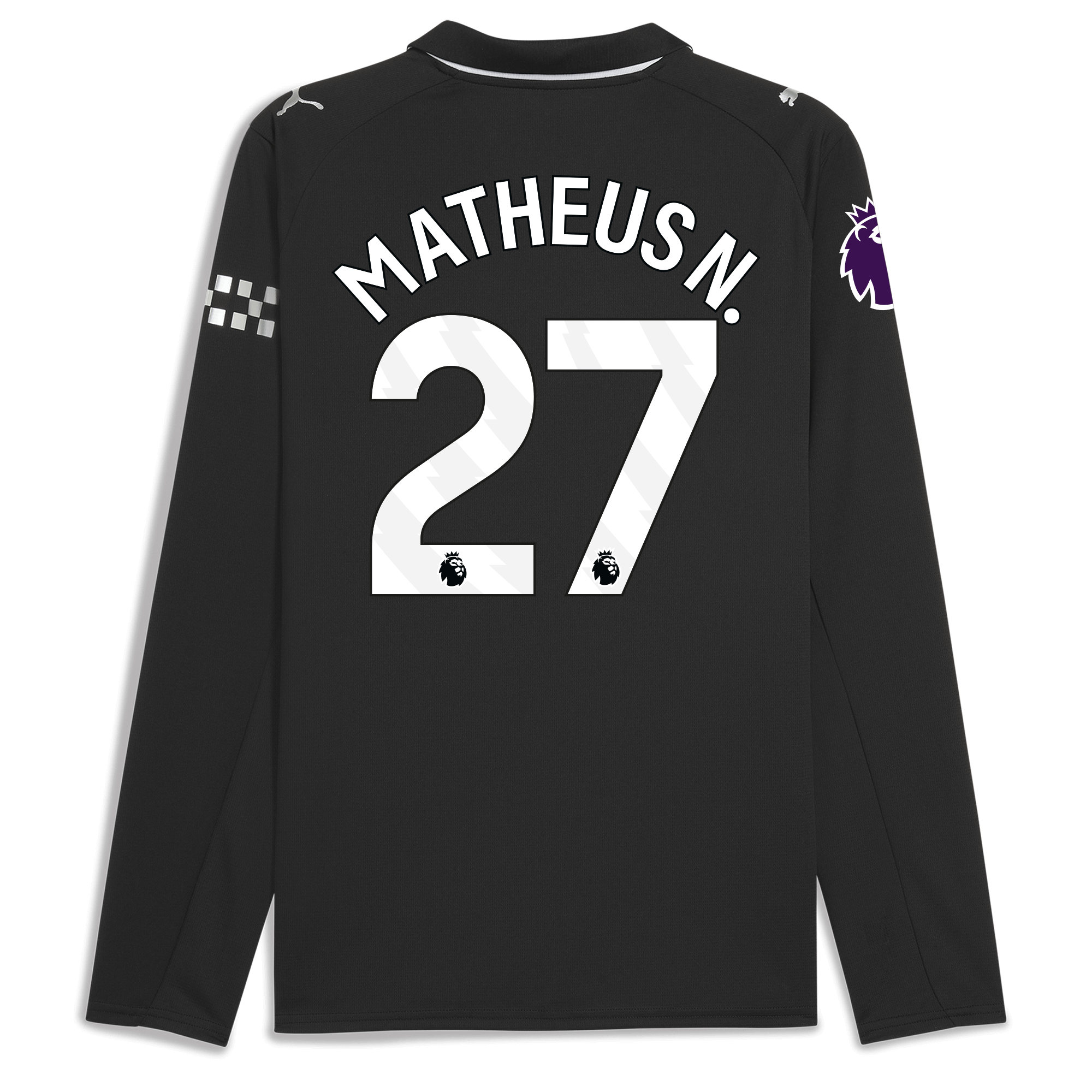 Manchester City manchester city premier league away jersey 202526 long sleeve with matheus n. 27 printing Collection - ManchesterCitystore.com