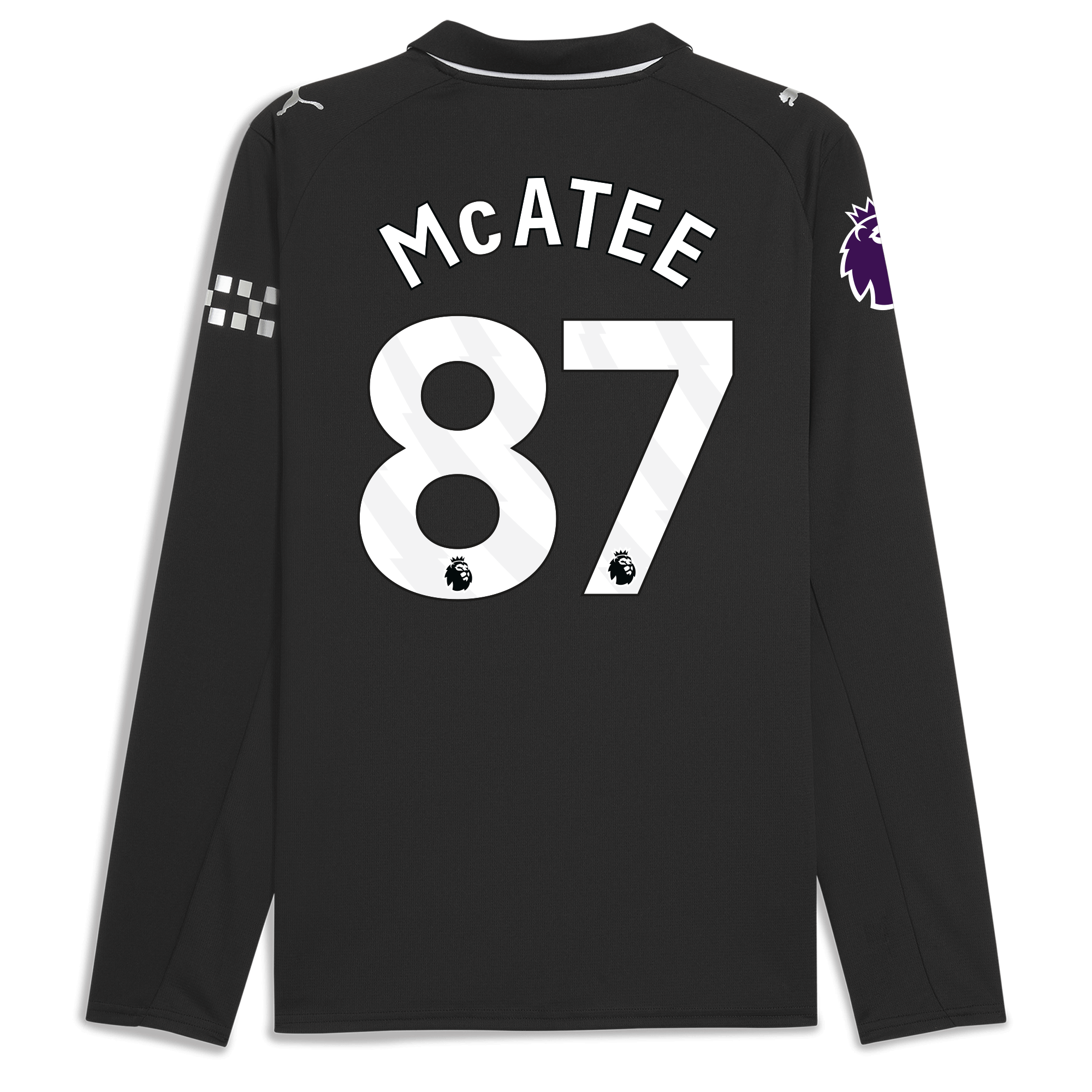 Manchester City manchester city premier league away jersey 202526 long sleeve with mcatee 87 printing Collection - ManchesterCitystore.com