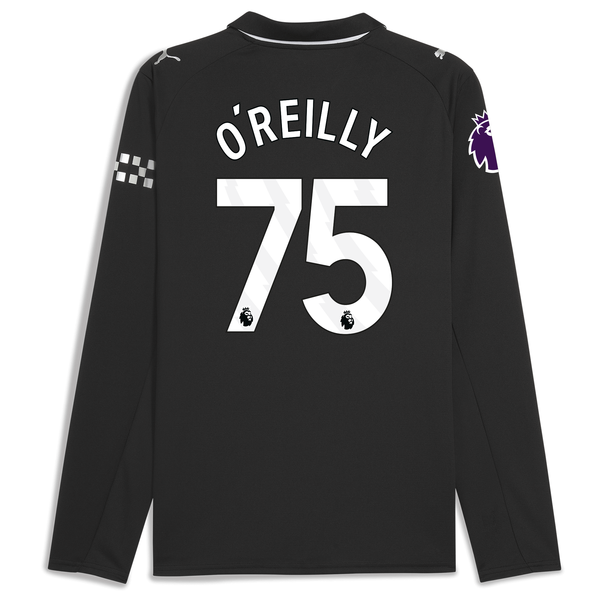 Manchester City manchester city premier league away jersey 202526 long sleeve with oreilly 75 printing Collection - ManchesterCitystore.com