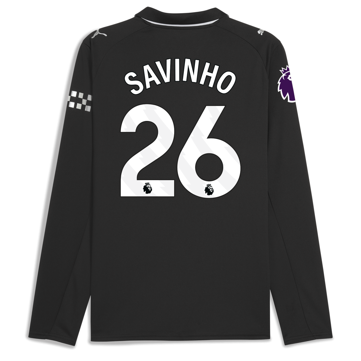 Manchester City manchester city premier league away jersey 202526 long sleeve with savinho 26 printing Collection - ManchesterCitystore.com