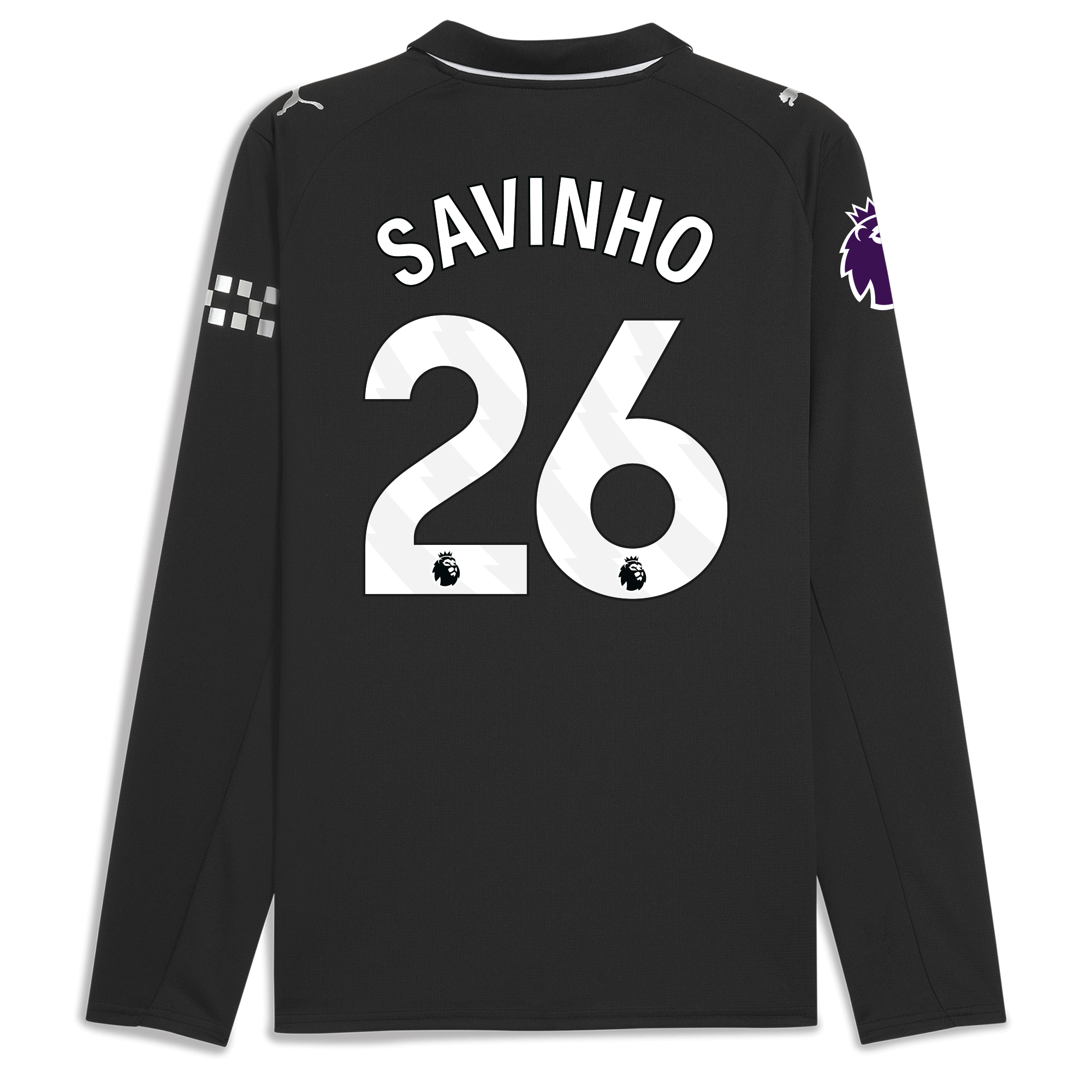 Manchester City manchester city premier league away jersey 202526 long sleeve with savinho 26 printing Collection - ManchesterCitystore.com