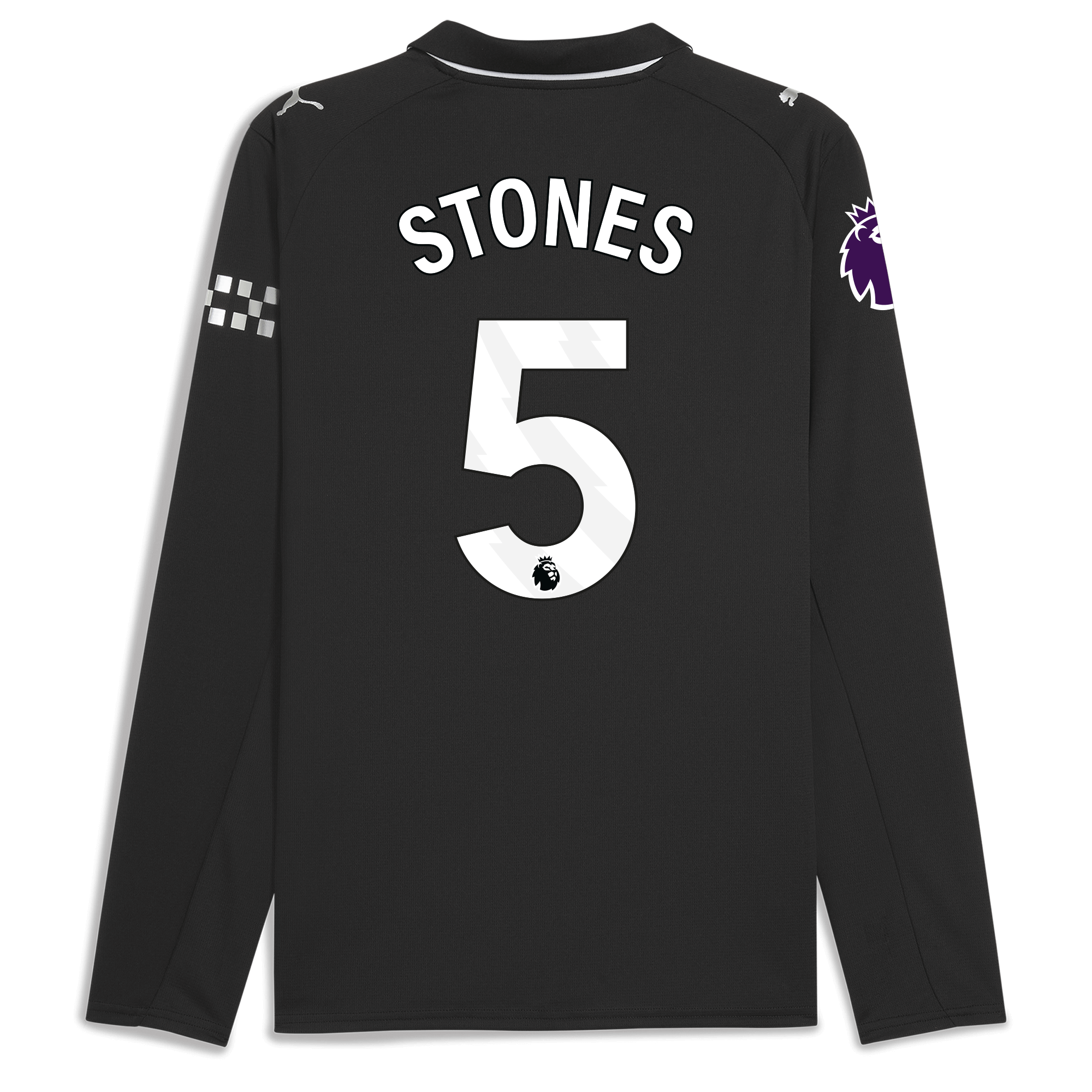 Manchester City manchester city premier league away jersey 202526 long sleeve with stones 5 printing Collection - ManchesterCitystore.com