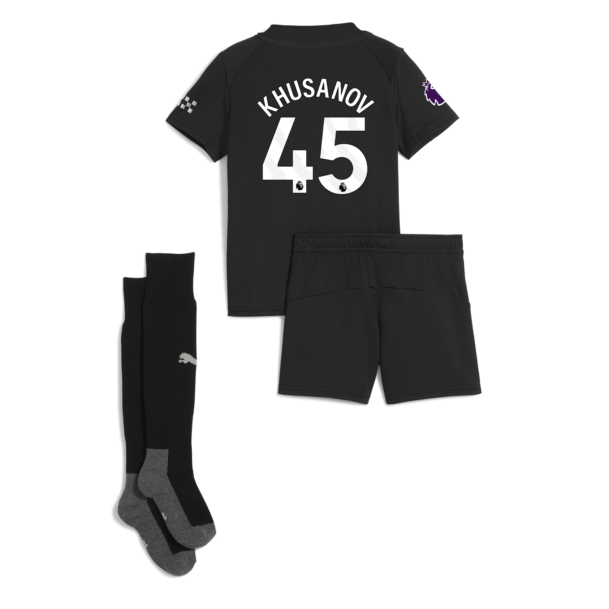 Manchester City manchester city premier league away mini kit 202526 with khusanov 45 printing Collection - ManchesterCitystore.com