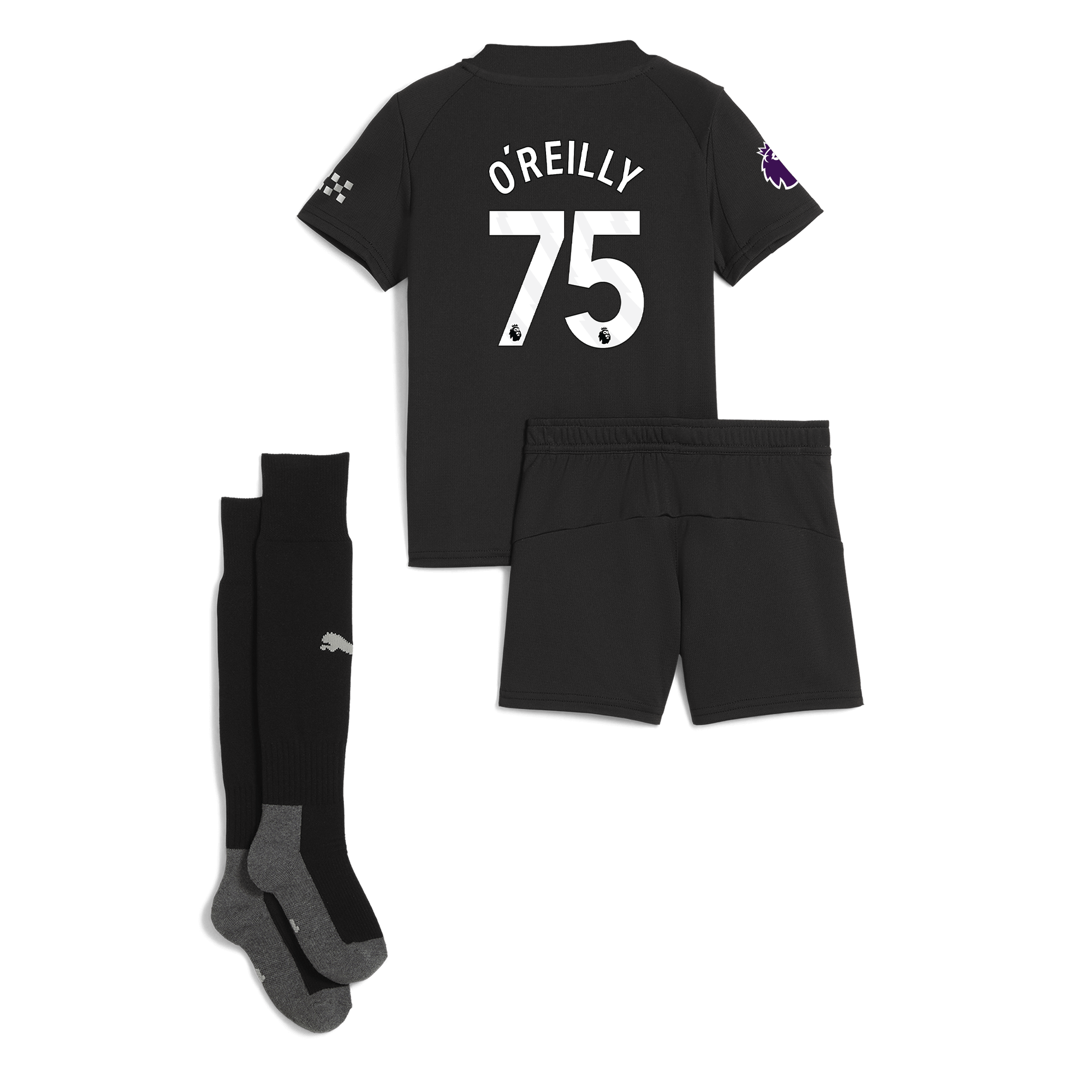 Manchester City manchester city premier league away mini kit 202526 with oreilly 75 printing Collection - ManchesterCitystore.com