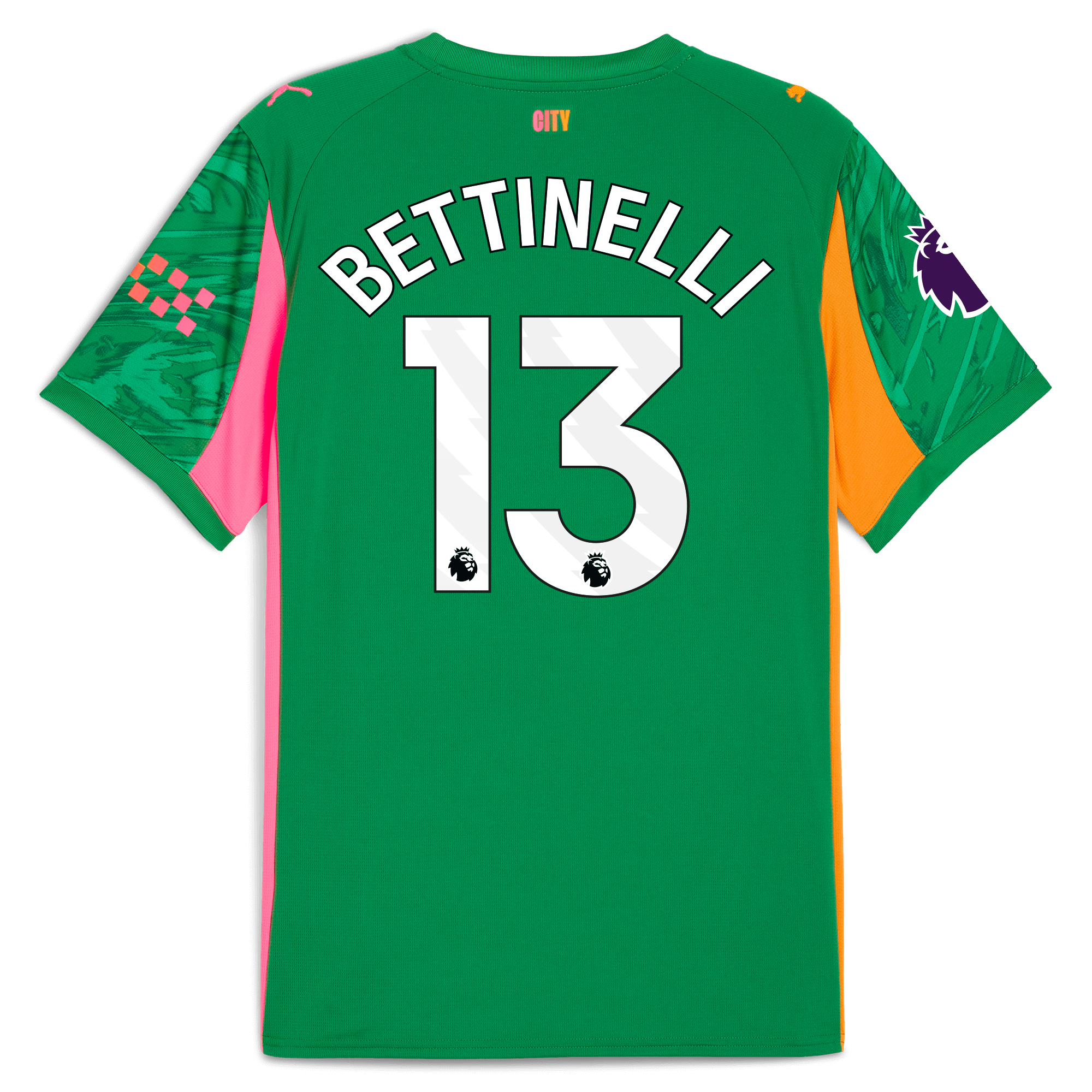 Manchester City manchester city premier league goalkeeper jersey green 202526 with bettinelli 13 printing Collection - ManchesterCitystore.com