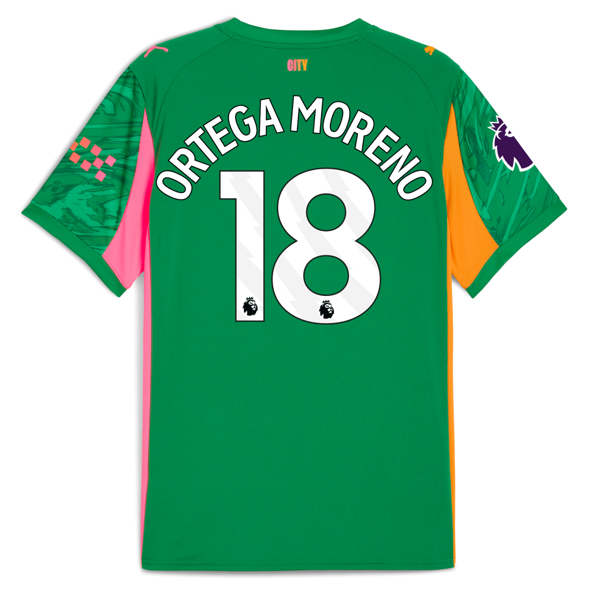 Manchester City manchester city premier league goalkeeper jersey green 202526 with ortega moreno 18 printing Collection - ManchesterCitystore.com