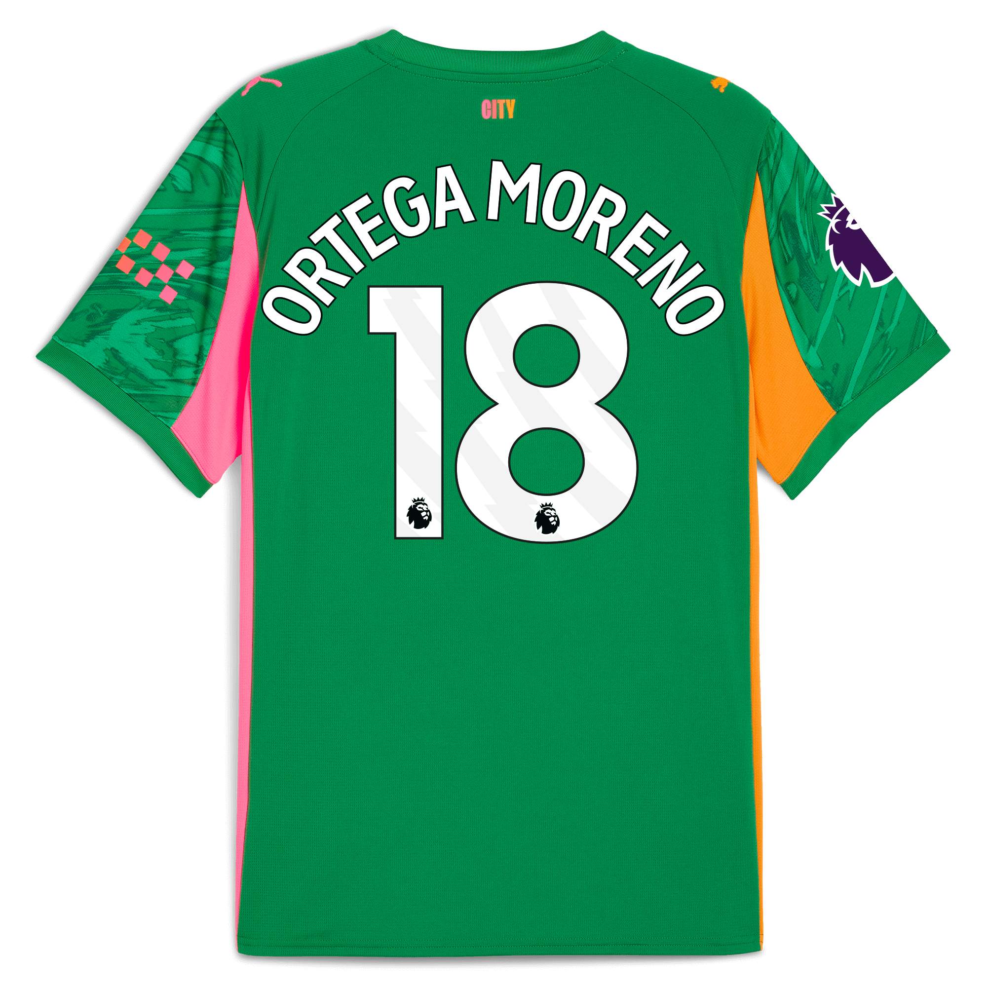 Manchester City manchester city premier league goalkeeper jersey green 202526 with ortega moreno 18 printing Collection - ManchesterCitystore.com