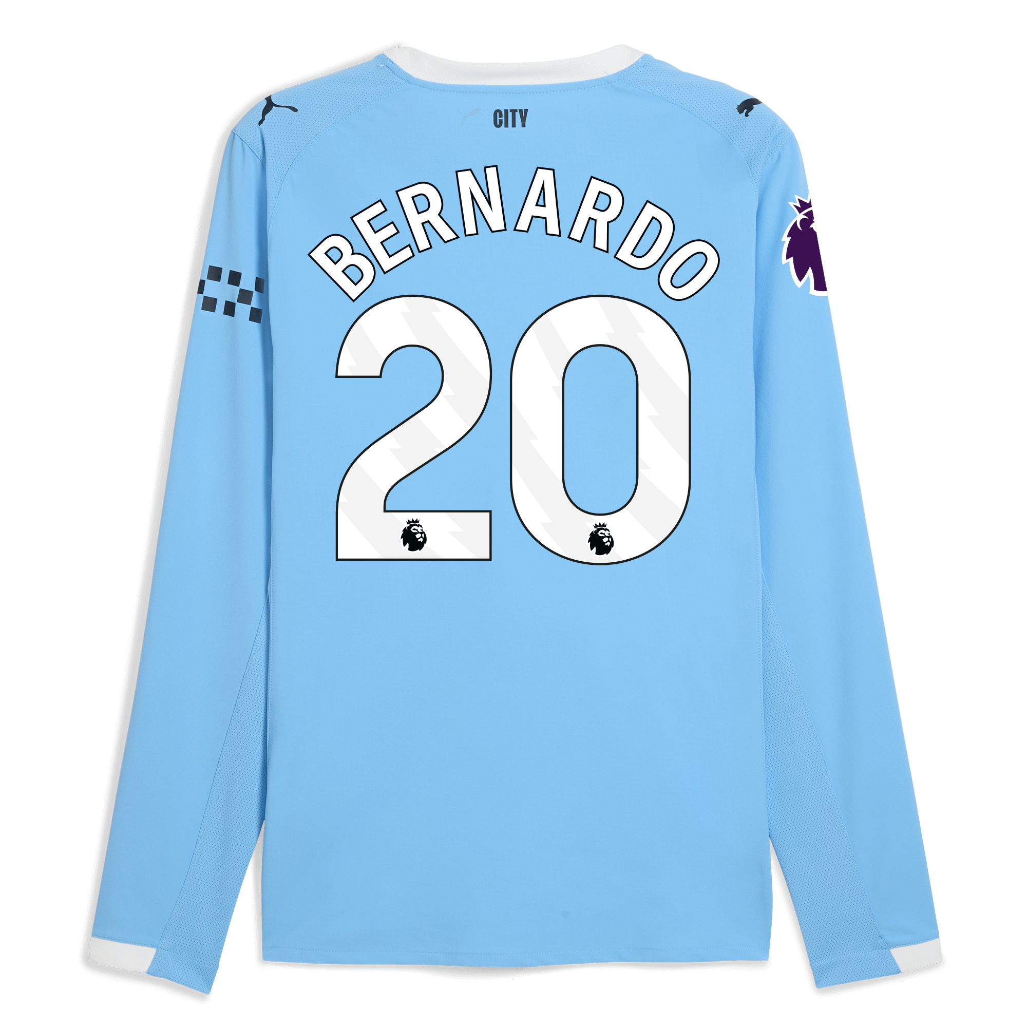 Manchester City manchester city premier league home authentic jersey 202526 long sleeve with bernardo 20 printing Collection - ManchesterCitystore.com
