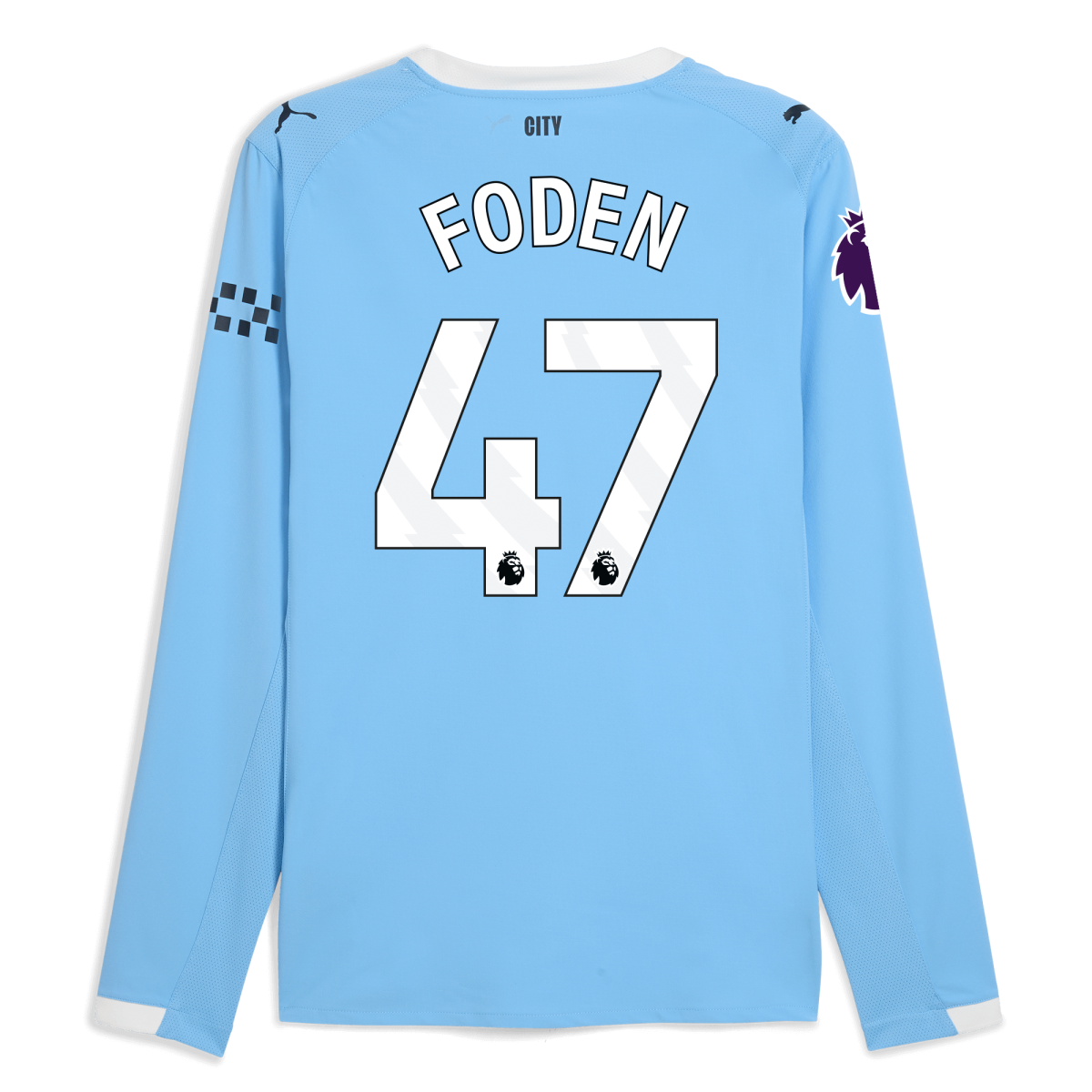 Manchester City manchester city premier league home authentic jersey 202526 long sleeve with foden 47 printing Collection - ManchesterCitystore.com