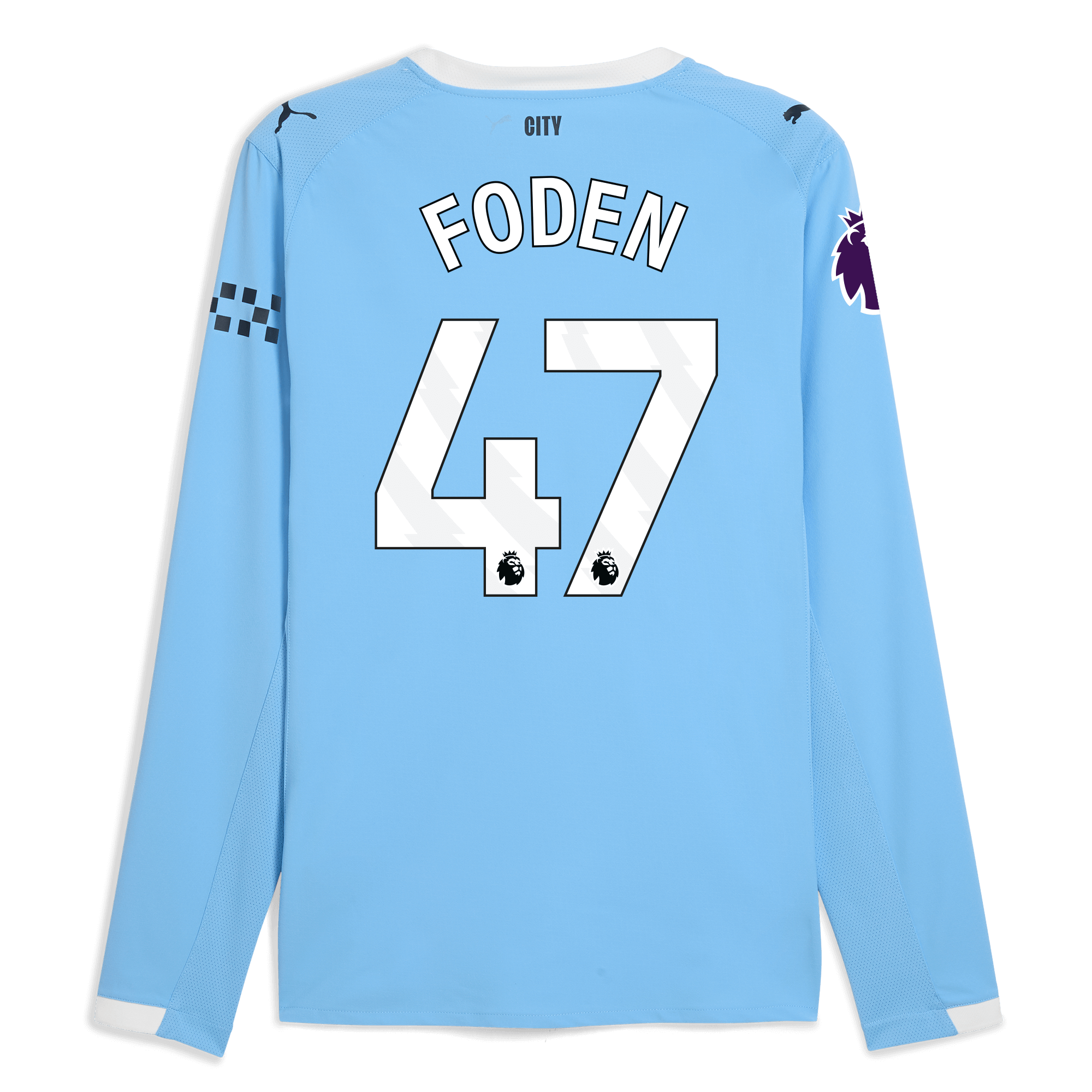 Manchester City manchester city premier league home authentic jersey 202526 long sleeve with foden 47 printing Collection - ManchesterCitystore.com