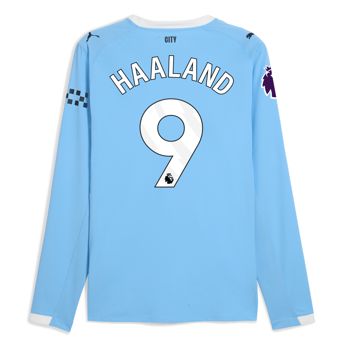 Manchester City manchester city premier league home authentic jersey 202526 long sleeve with haaland 9 printing Collection - ManchesterCitystore.com