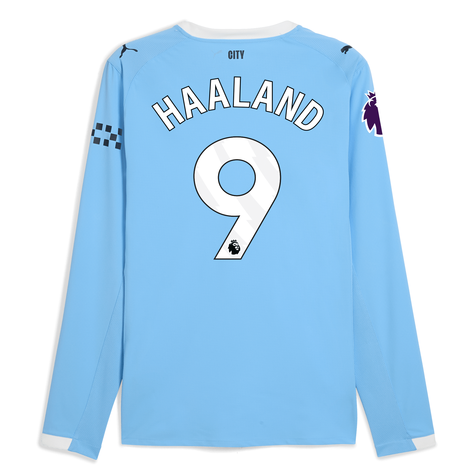 Manchester City manchester city premier league home authentic jersey 202526 long sleeve with haaland 9 printing Collection - ManchesterCitystore.com