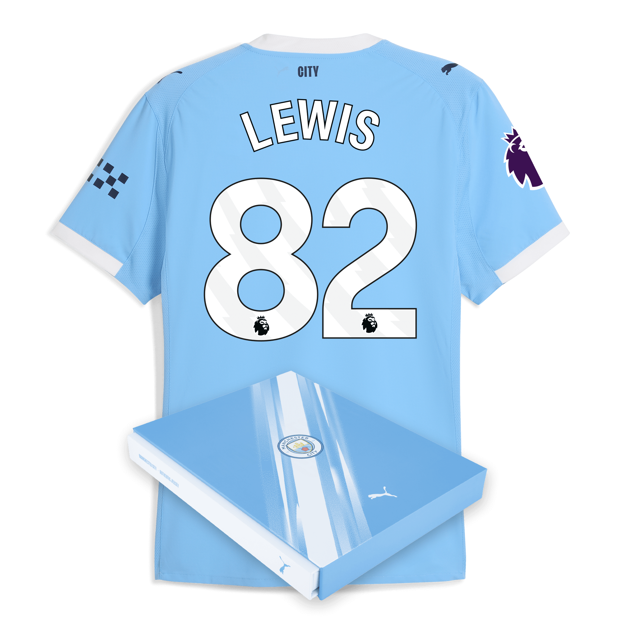 Manchester City manchester city premier league home authentic jersey 202526 with lewis 82 printing in gift box Collection - ManchesterCitystore.com