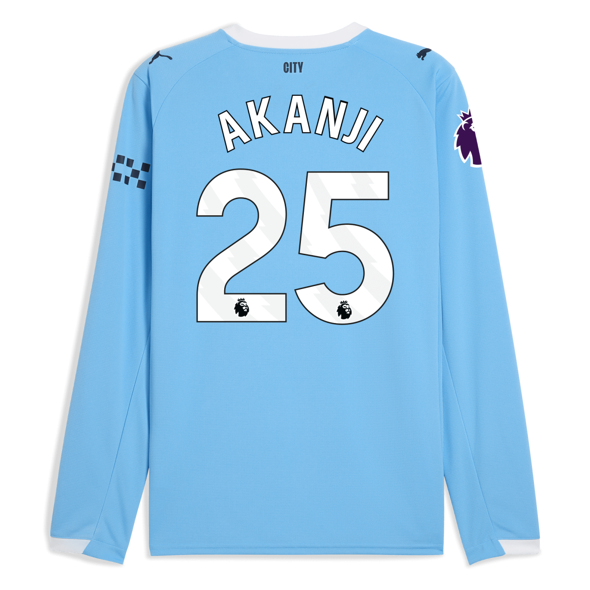 Manchester City manchester city premier league home jersey 202526 long sleeve with akanji 25 printing Collection - ManchesterCitystore.com