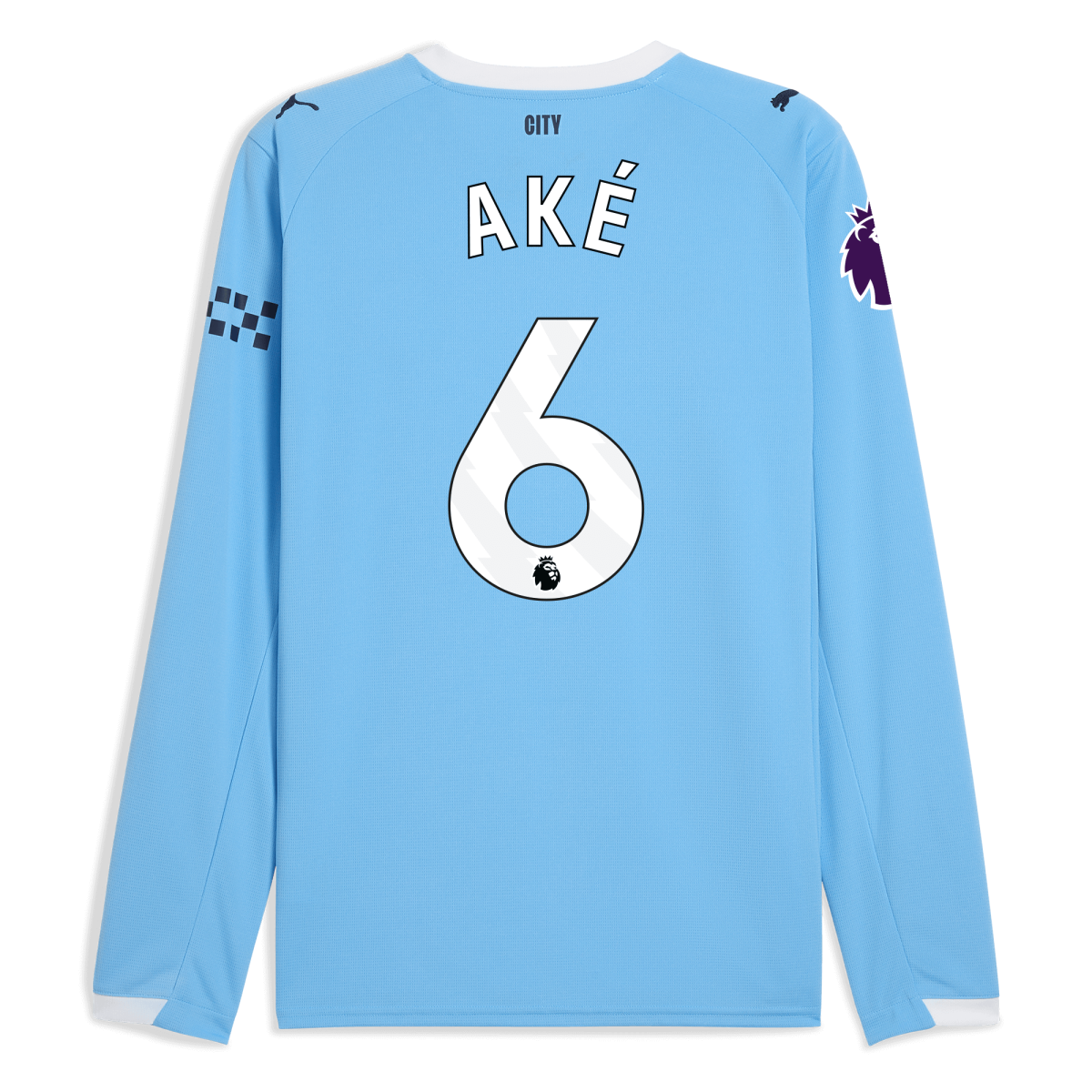 Manchester City manchester city premier league home jersey 202526 long sleeve with ake 6 printing Collection - ManchesterCitystore.com