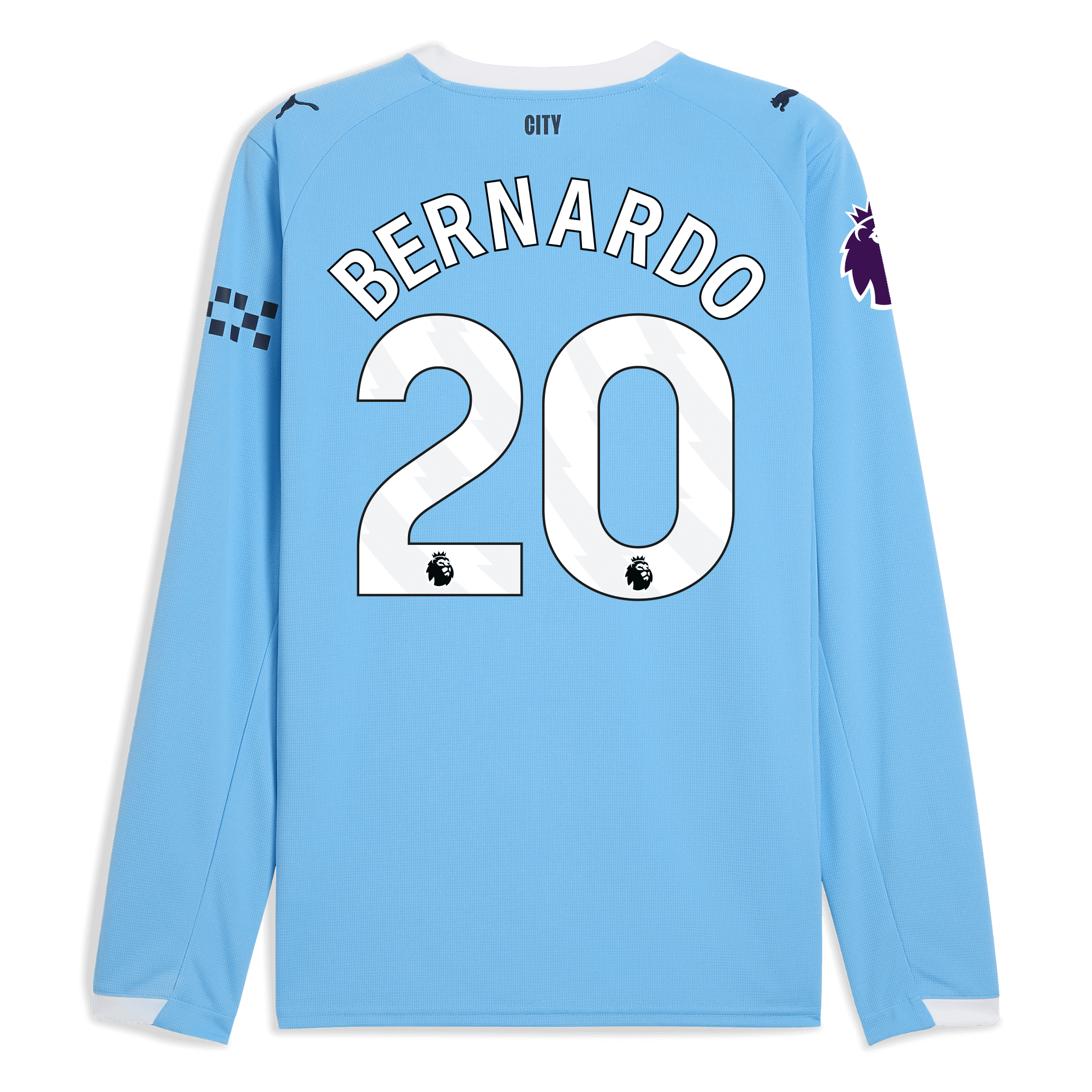 Manchester City manchester city premier league home jersey 202526 long sleeve with bernardo 20 printing Collection - ManchesterCitystore.com