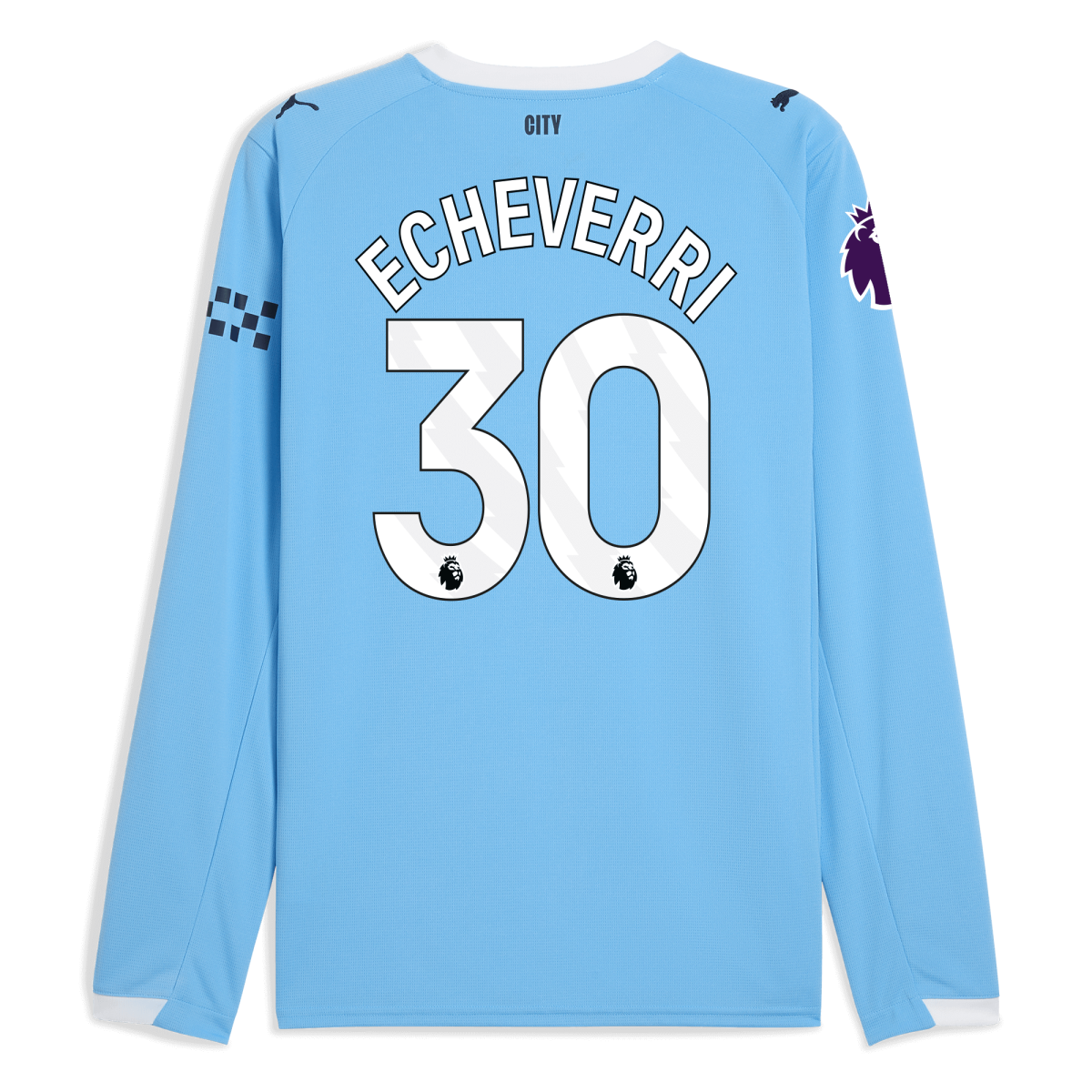 Manchester City manchester city premier league home jersey 202526 long sleeve with echeverri 30 printing Collection - ManchesterCitystore.com