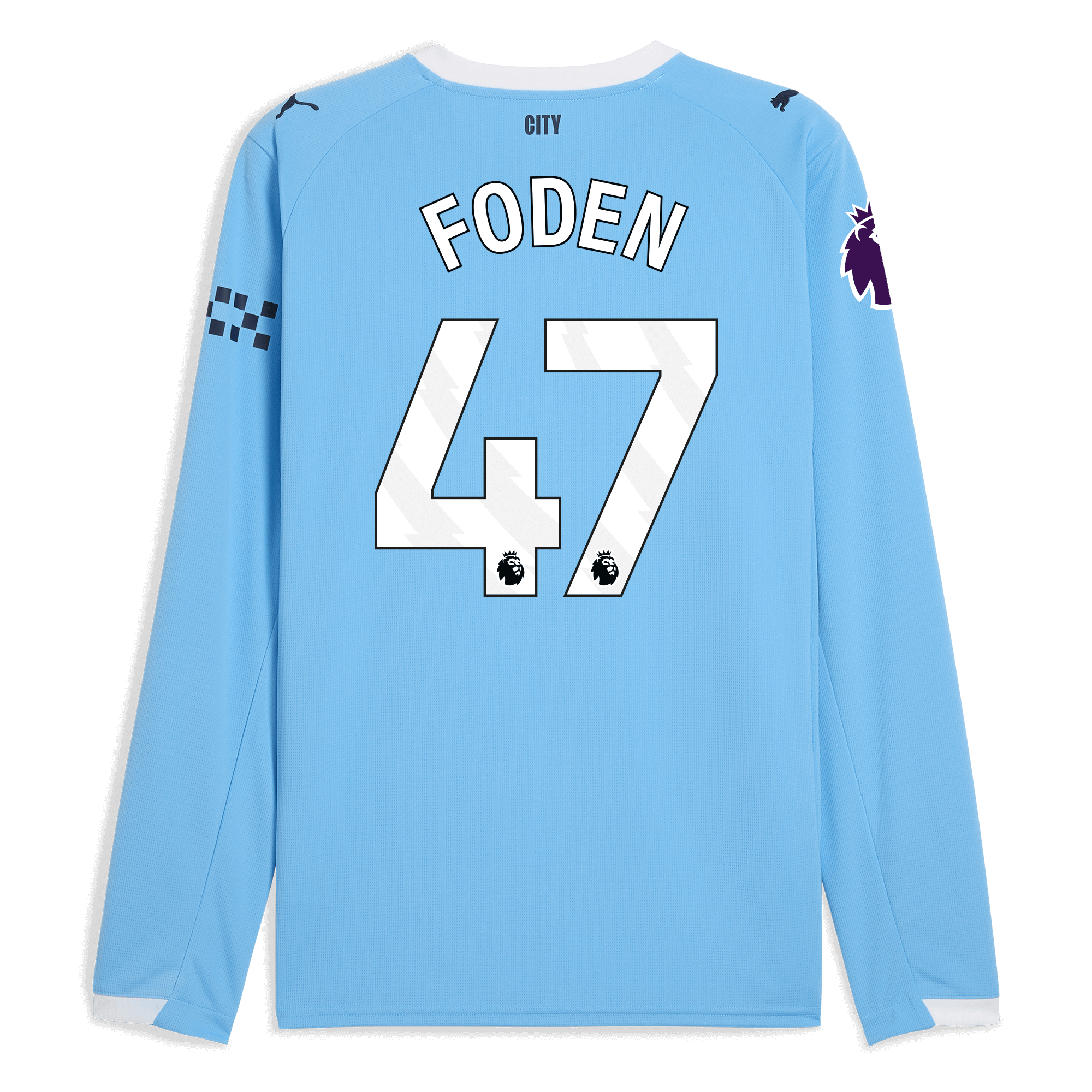 Manchester City manchester city premier league home jersey 202526 long sleeve with foden 47 printing Collection - ManchesterCitystore.com