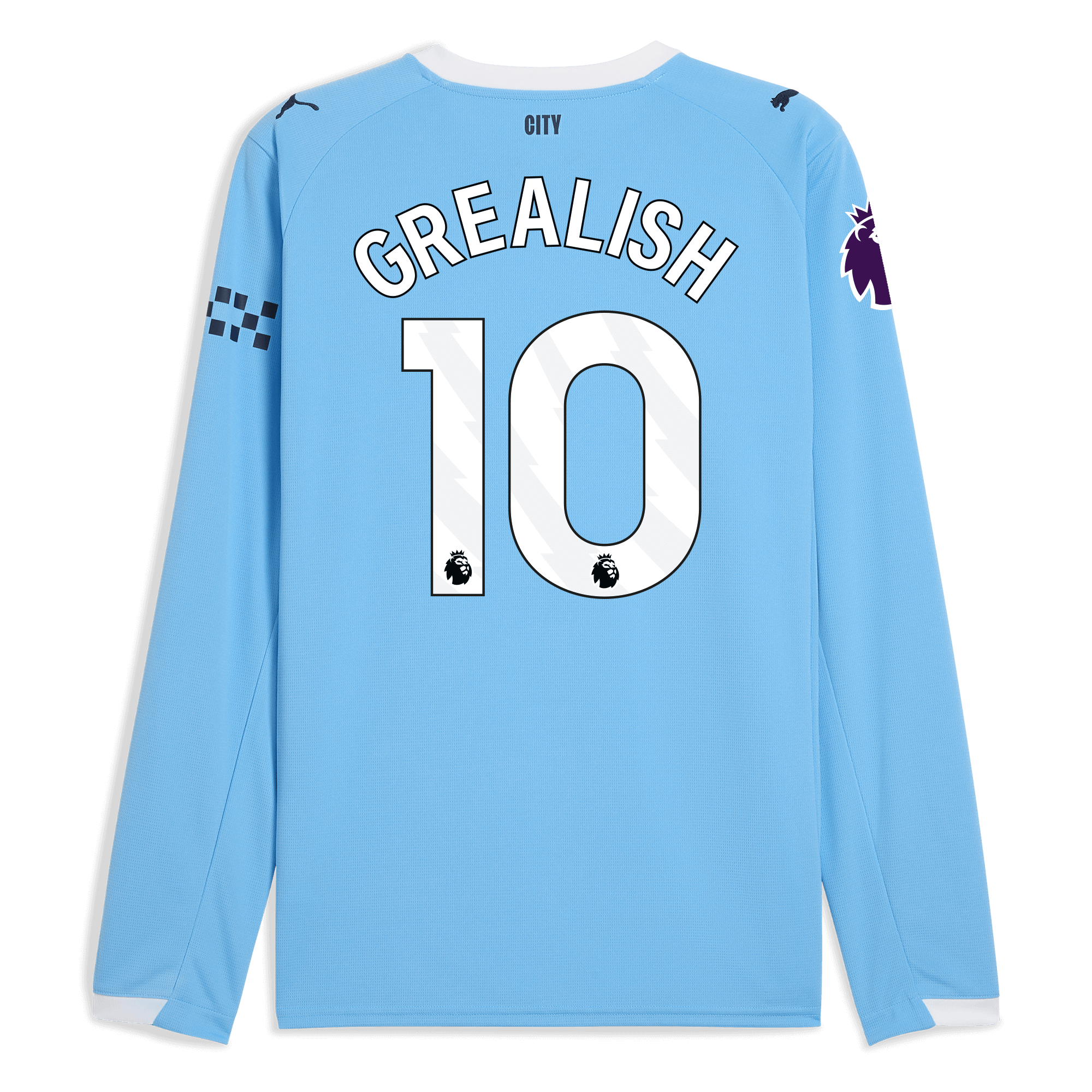 Manchester City manchester city premier league home jersey 202526 long sleeve with grealish 10 printing Collection - ManchesterCitystore.com