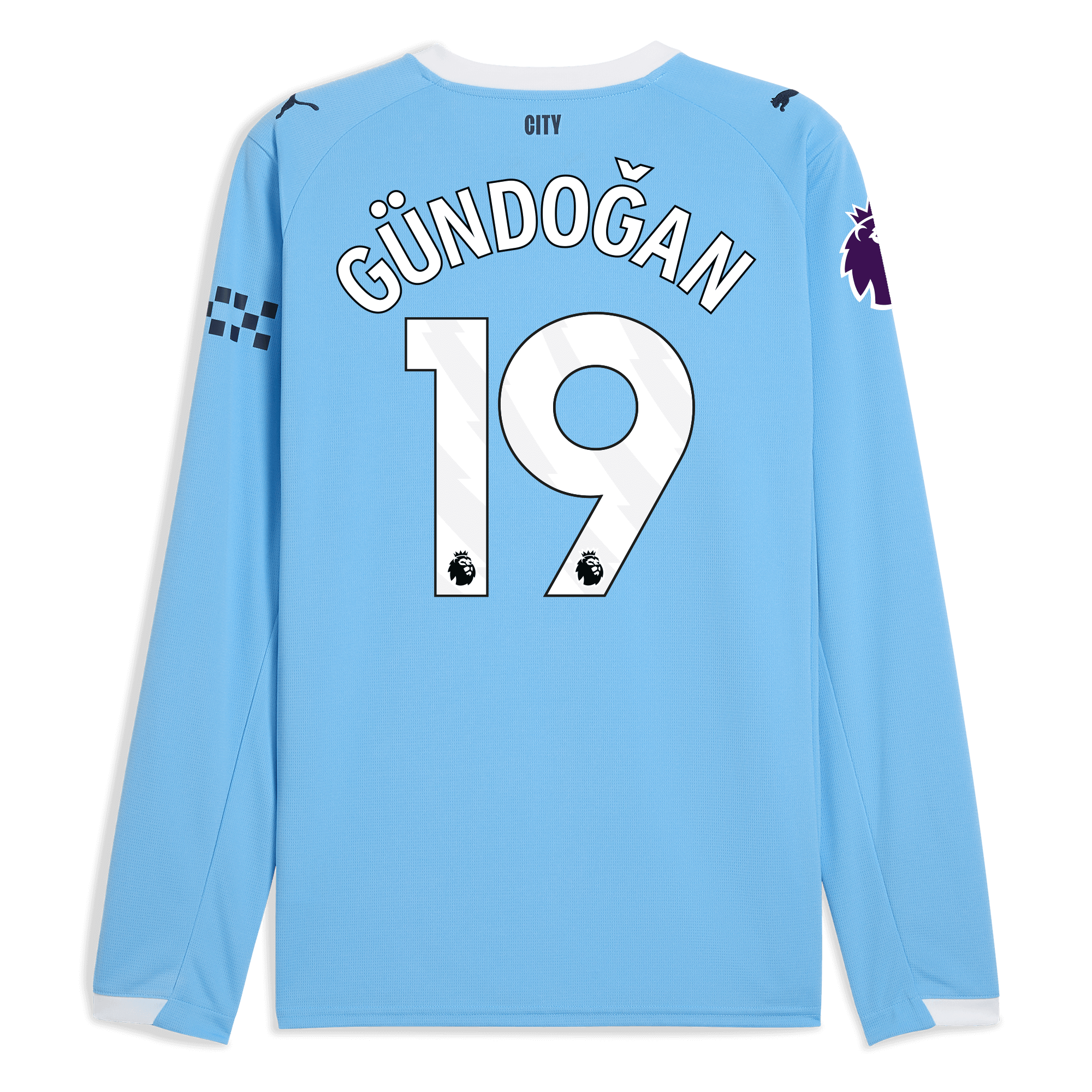 Manchester City manchester city premier league home jersey 202526 long sleeve with gundogan 19 printing Collection - ManchesterCitystore.com
