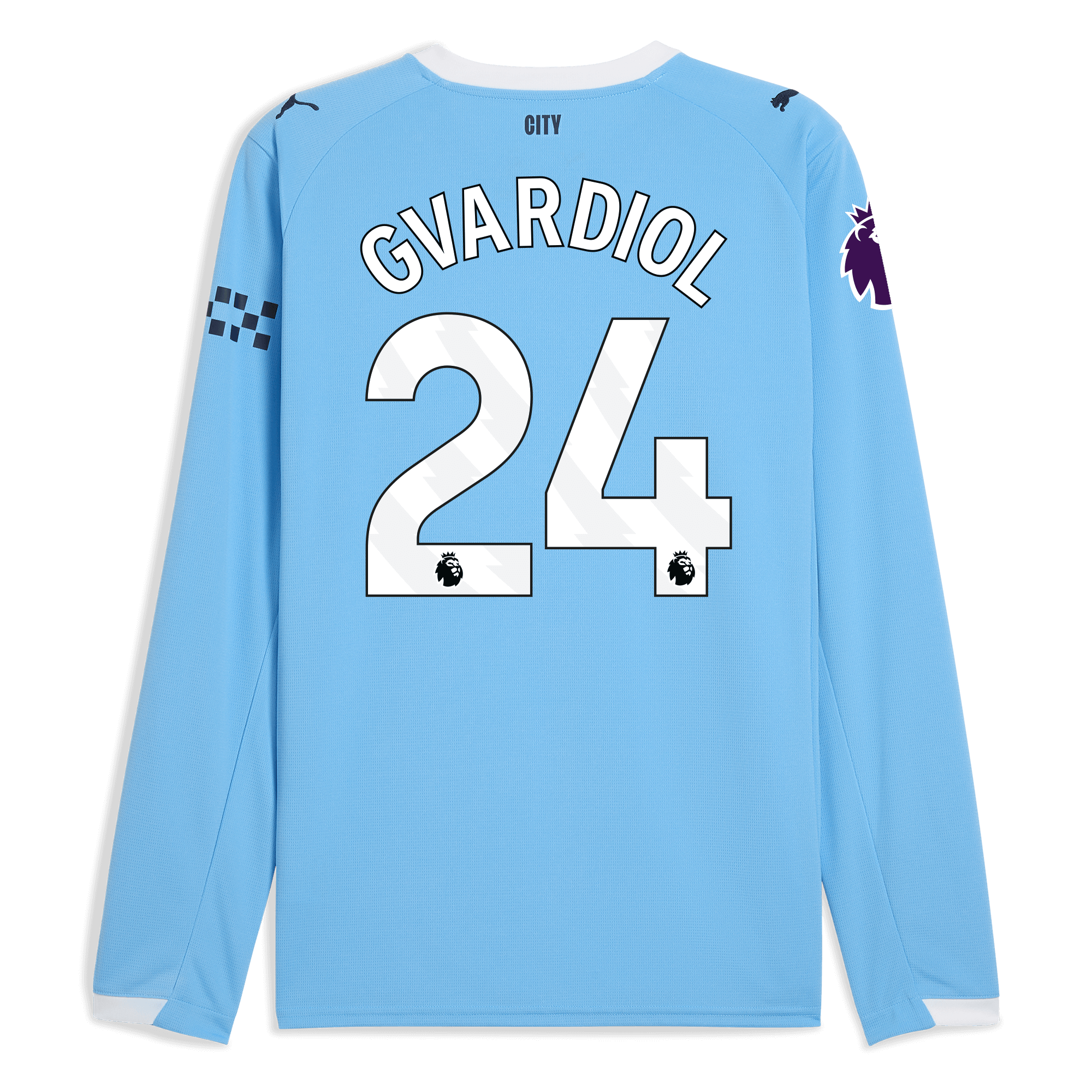 Manchester City manchester city premier league home jersey 202526 long sleeve with gvardiol 24 printing Collection - ManchesterCitystore.com