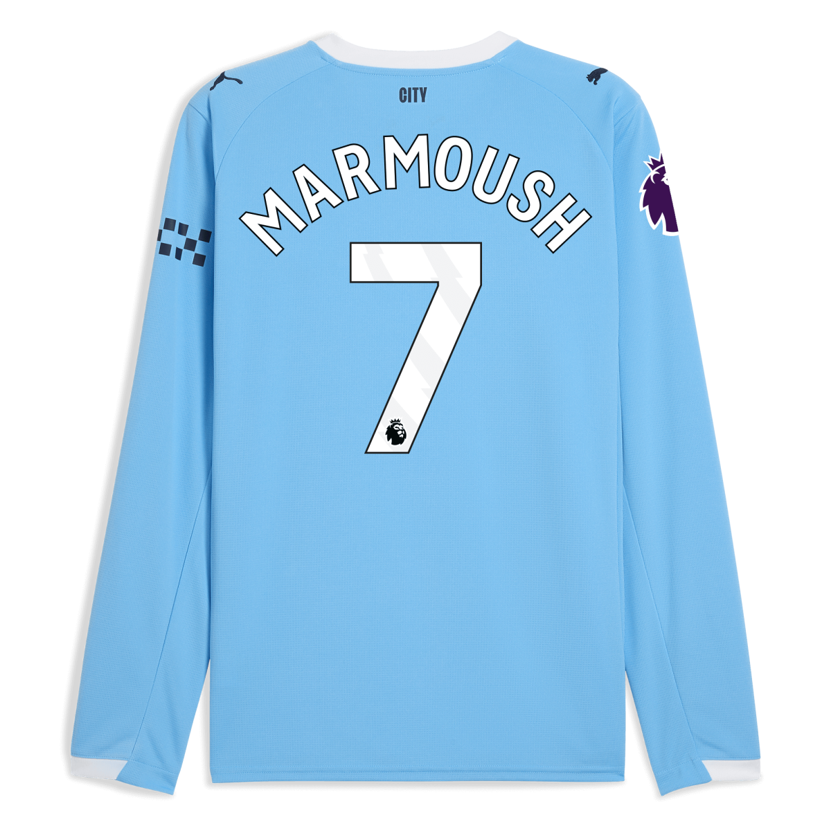 Manchester City manchester city premier league home jersey 202526 long sleeve with marmoush 7 printing Collection - ManchesterCitystore.com