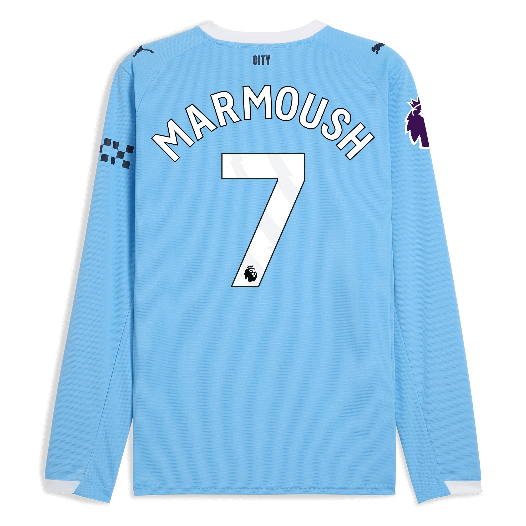 Manchester City manchester city premier league home jersey 202526 long sleeve with marmoush 7 printing Collection - ManchesterCitystore.com