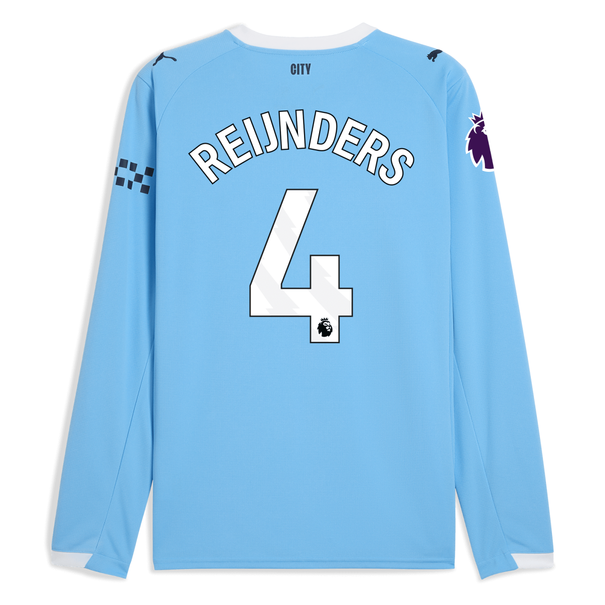 Manchester City manchester city premier league home jersey 202526 long sleeve with reijnders 4 printing Collection - ManchesterCitystore.com