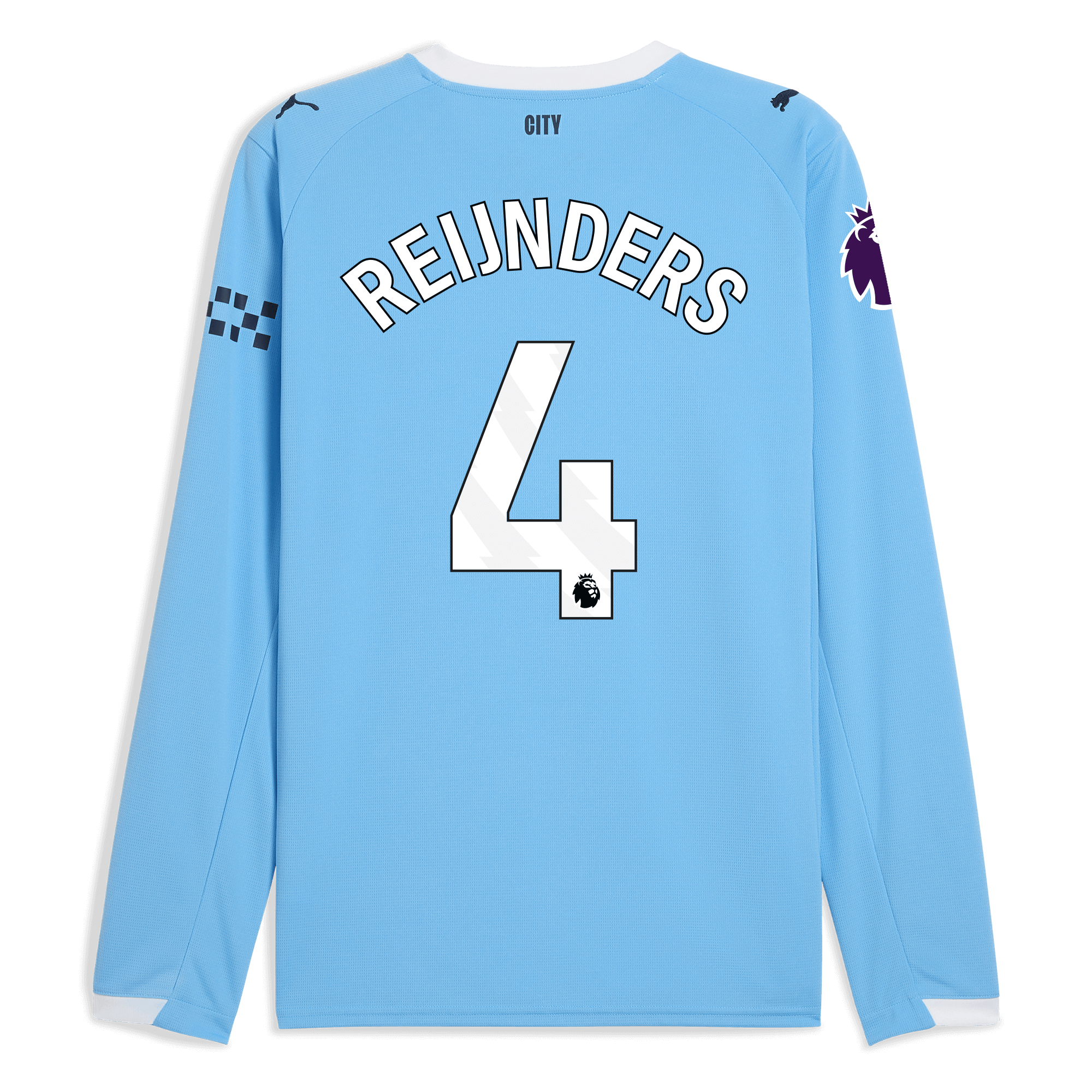 Manchester City manchester city premier league home jersey 202526 long sleeve with reijnders 4 printing Collection - ManchesterCitystore.com