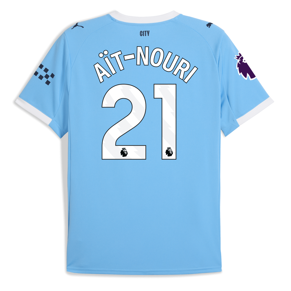 Manchester City manchester city premier league home jersey 202526 with ait-nouri 21 printing Collection - ManchesterCitystore.com