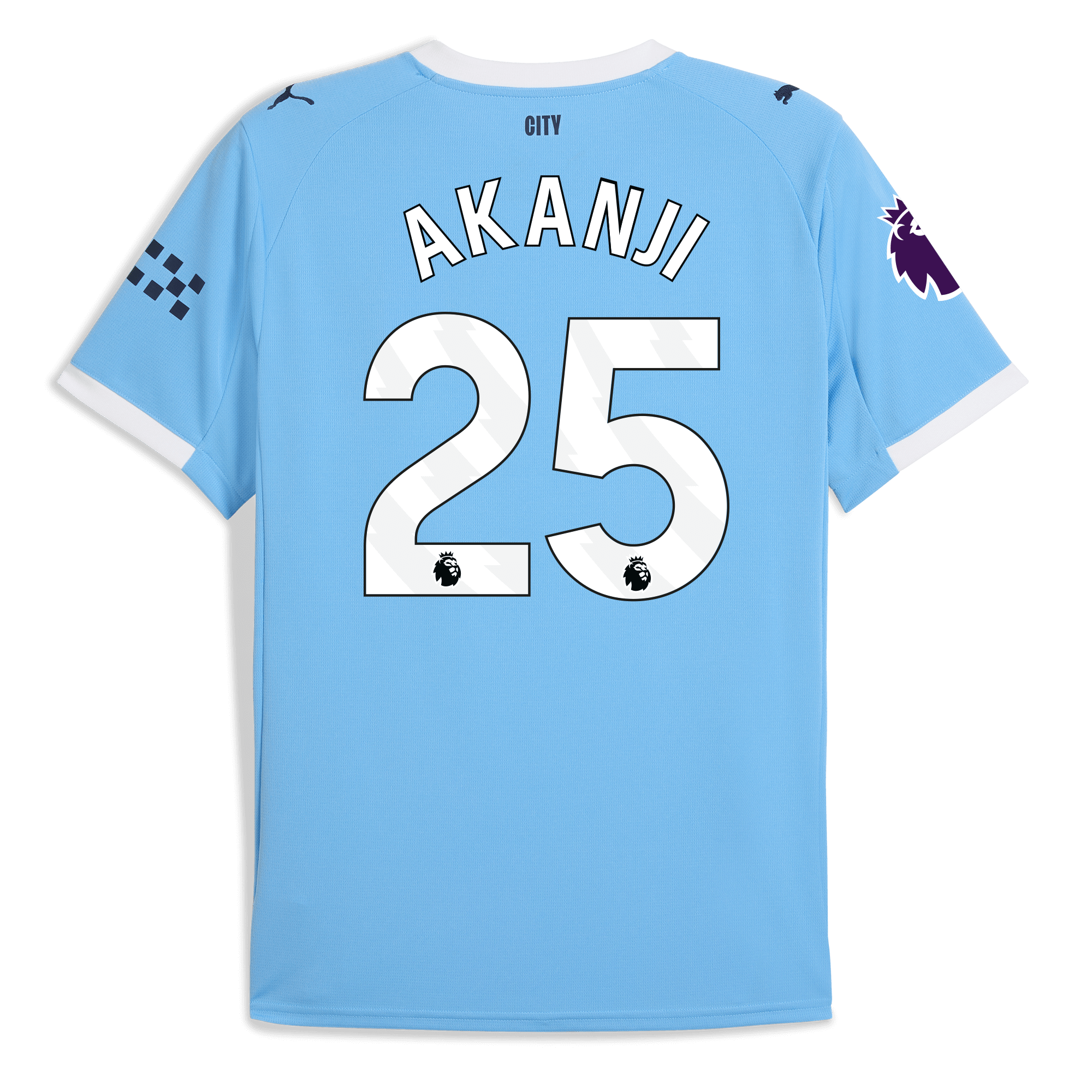 Manchester City manchester city premier league home jersey 202526 with akanji 25 printing Collection - ManchesterCitystore.com