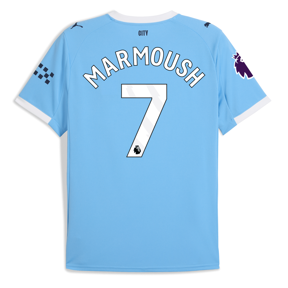 Manchester City manchester city premier league home jersey 202526 with marmoush 7 printing Collection - ManchesterCitystore.com